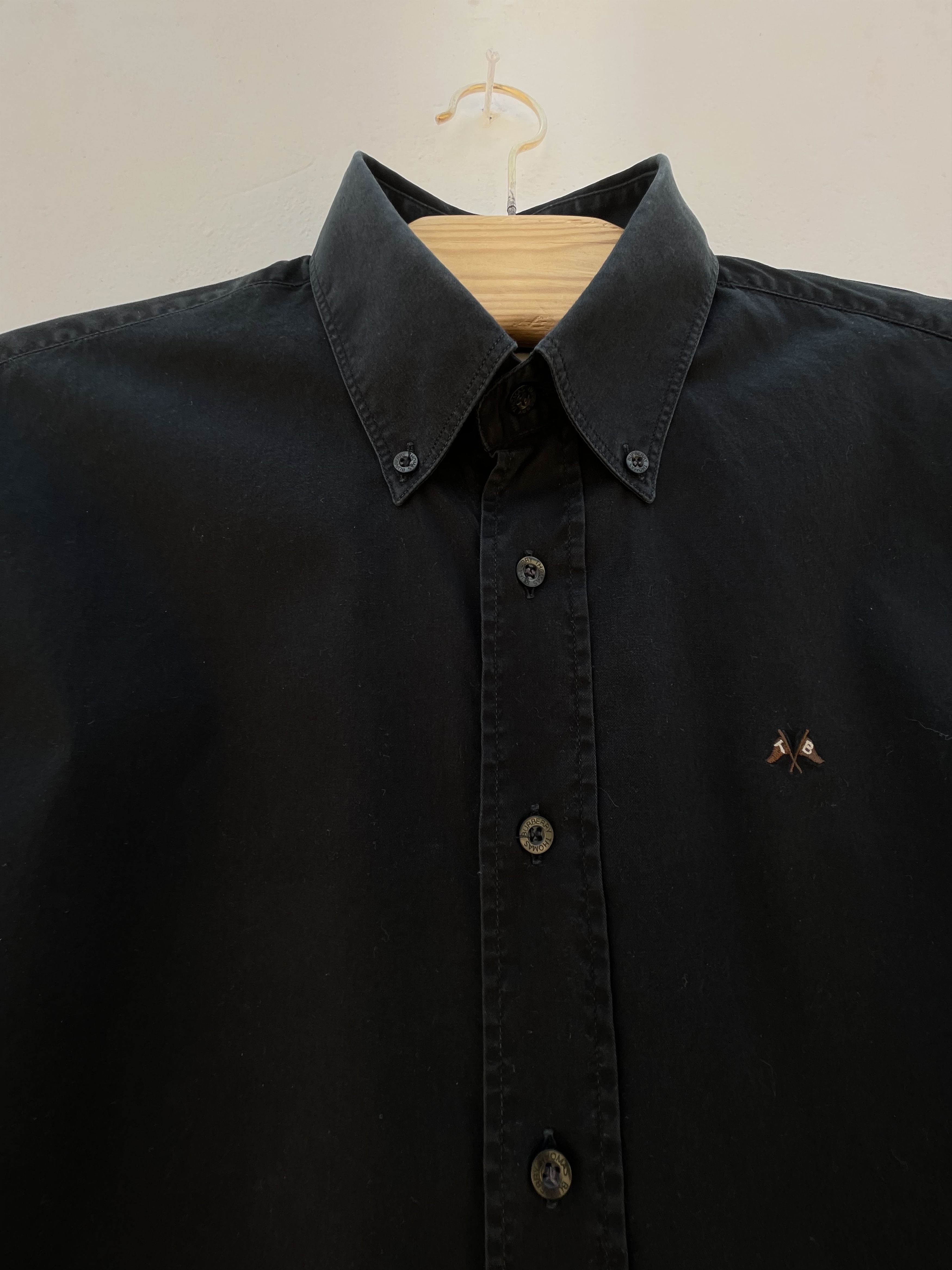 Burberry 🔥black TB Burberry shirt cotton size xl classic Size US XL / EU 56 / 4 - 2 Thumbnail