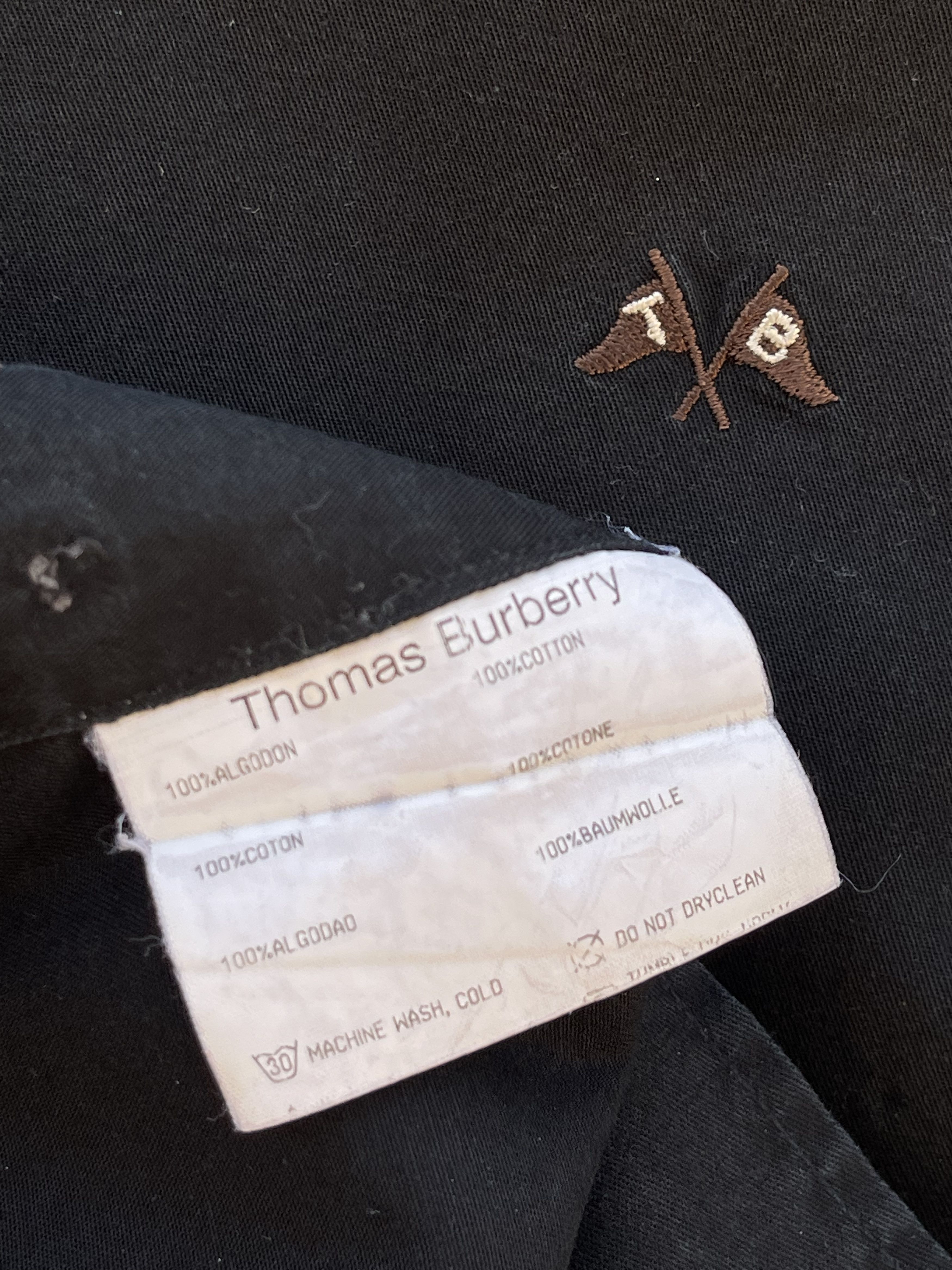 Burberry 🔥black TB Burberry shirt cotton size xl classic Size US XL / EU 56 / 4 - 7 Thumbnail