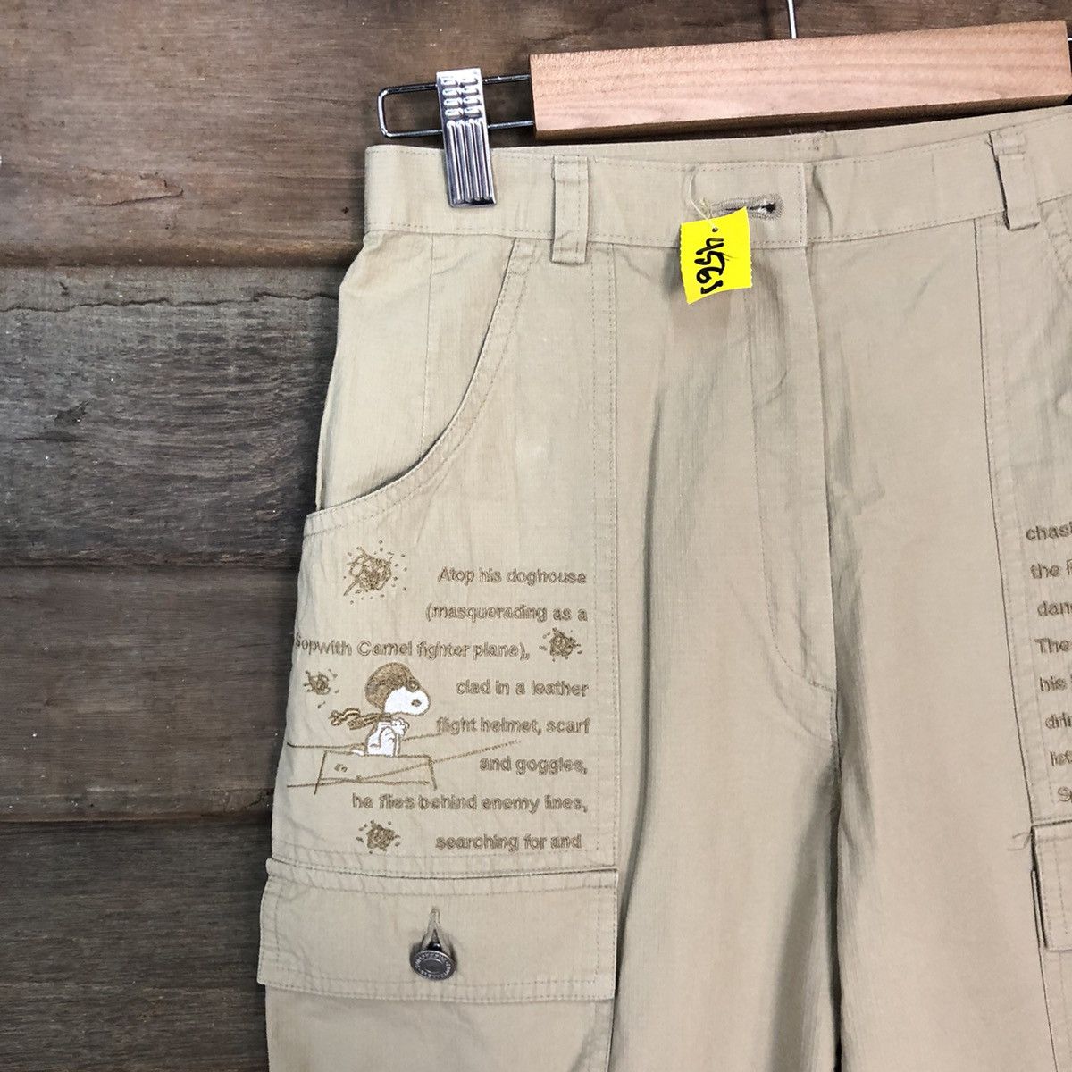 Cartoon Network Green Clubs snoopy Brown Casual Pants #4563 Size US 26 / EU 42 - 4 Thumbnail