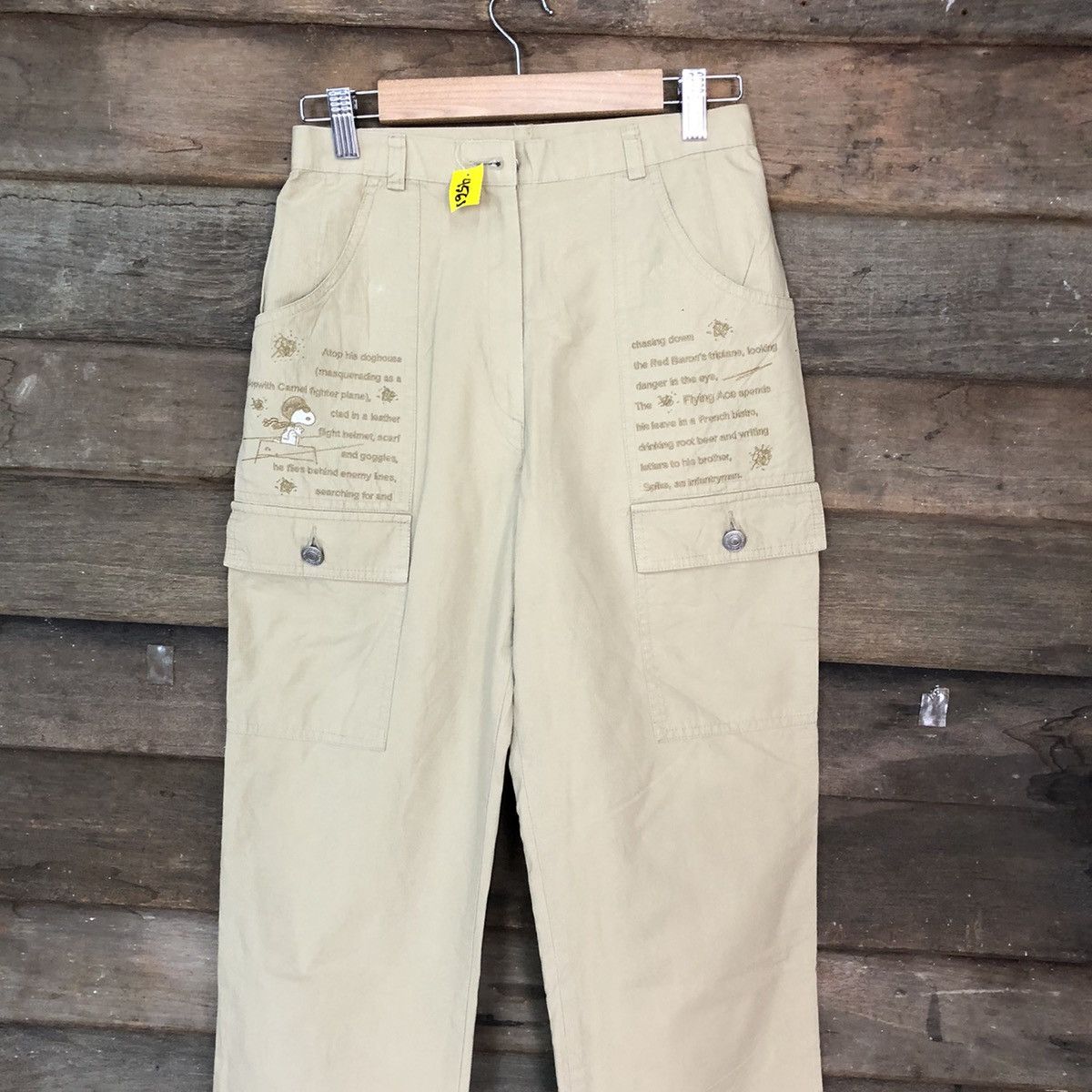 Cartoon Network Green Clubs snoopy Brown Casual Pants #4563 Size US 26 / EU 42 - 2 Thumbnail