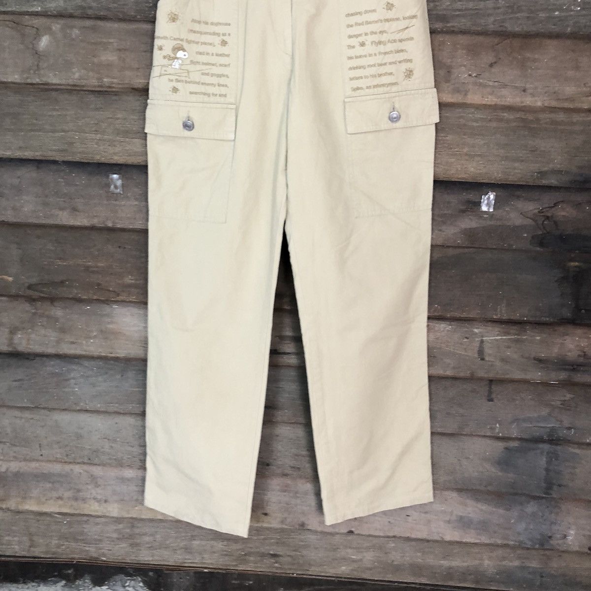 Cartoon Network Green Clubs snoopy Brown Casual Pants #4563 Size US 26 / EU 42 - 3 Thumbnail