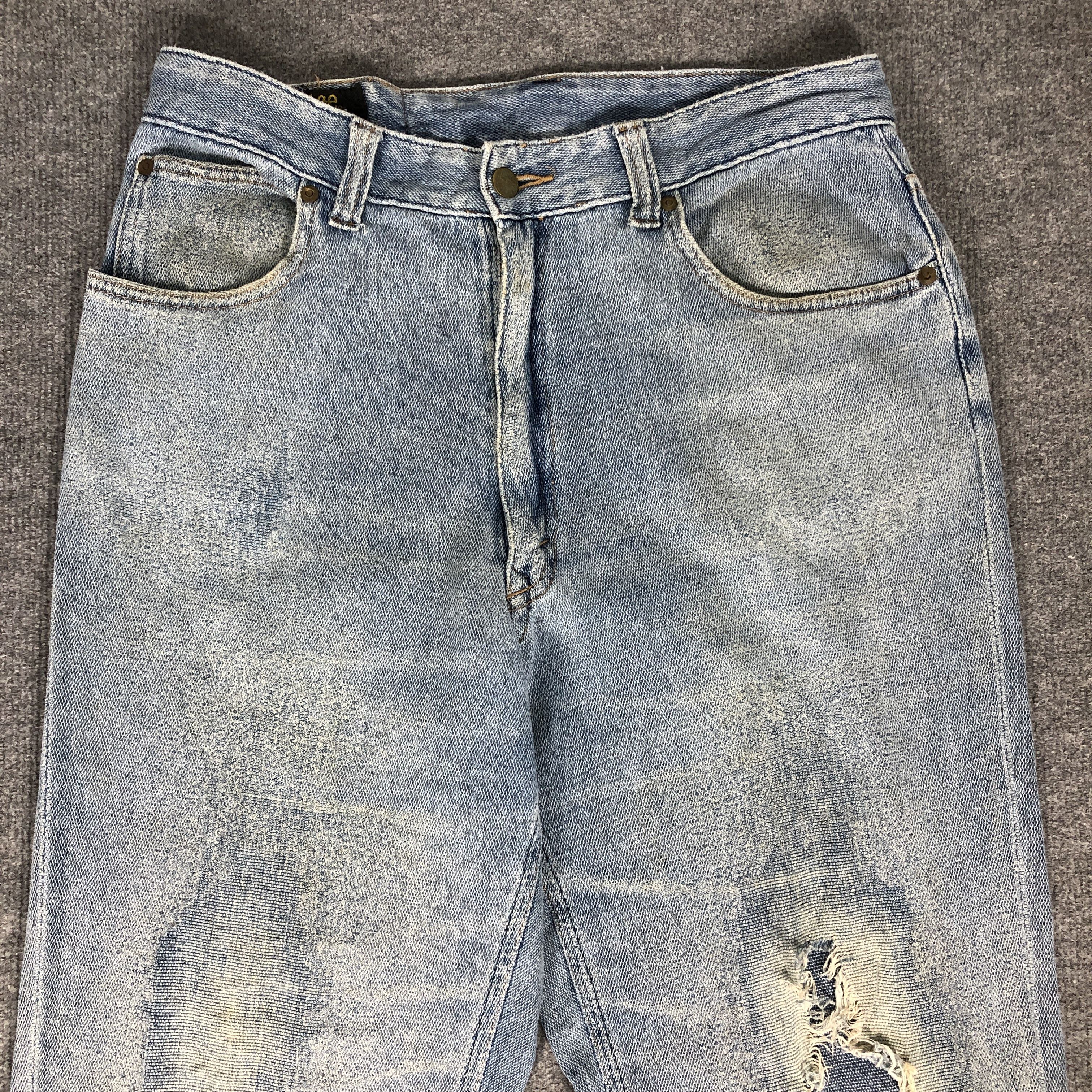 Lee × Vintage Womens Vintage Lee Jeans Distressed L1126W Size 32" / US 10 / IT 46 - 3 Thumbnail