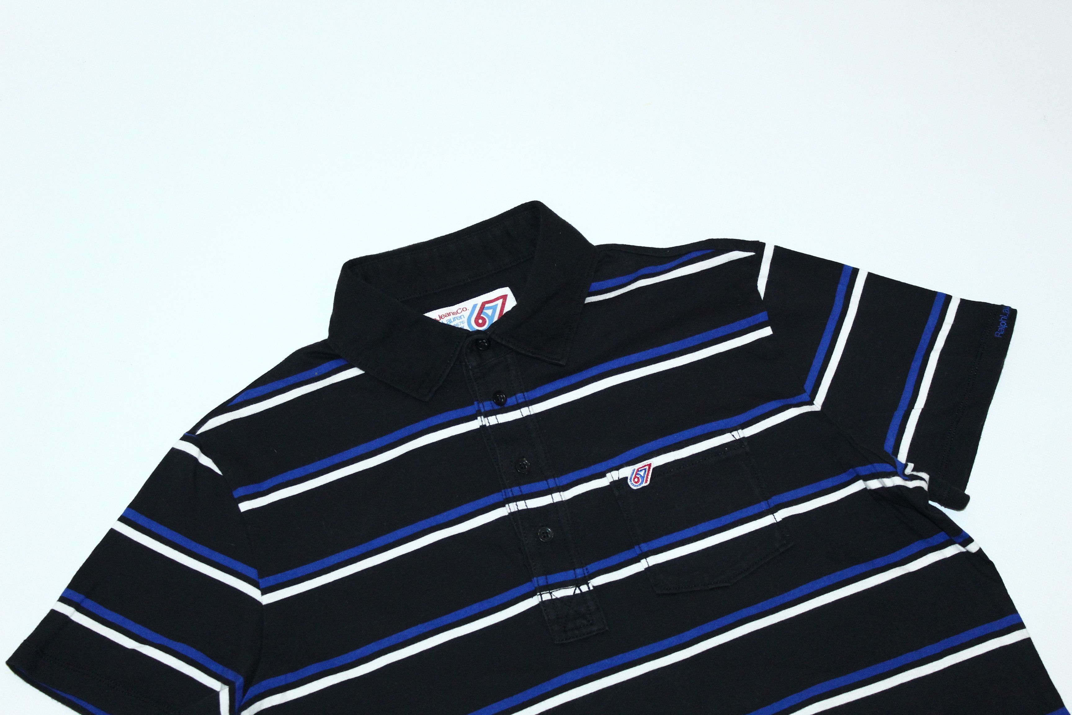 Polo Ralph Lauren 🔥 VTG 🔥 Polo Jeans Co. 67 Striped Polo Shirt Size US M / EU 48-50 / 2 - 2 Thumbnail