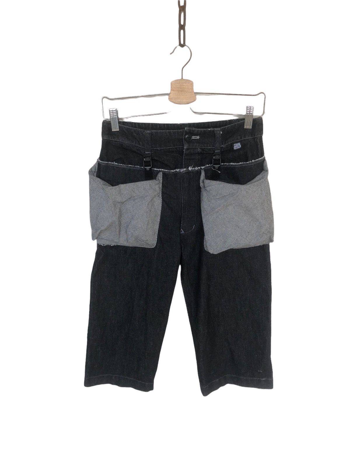 Hysteric Glamour SICK🔥90s Here There 🇯🇵 Hybrid Pockets Crop Denim Pants Size US 28 / EU 44 - 3 Thumbnail