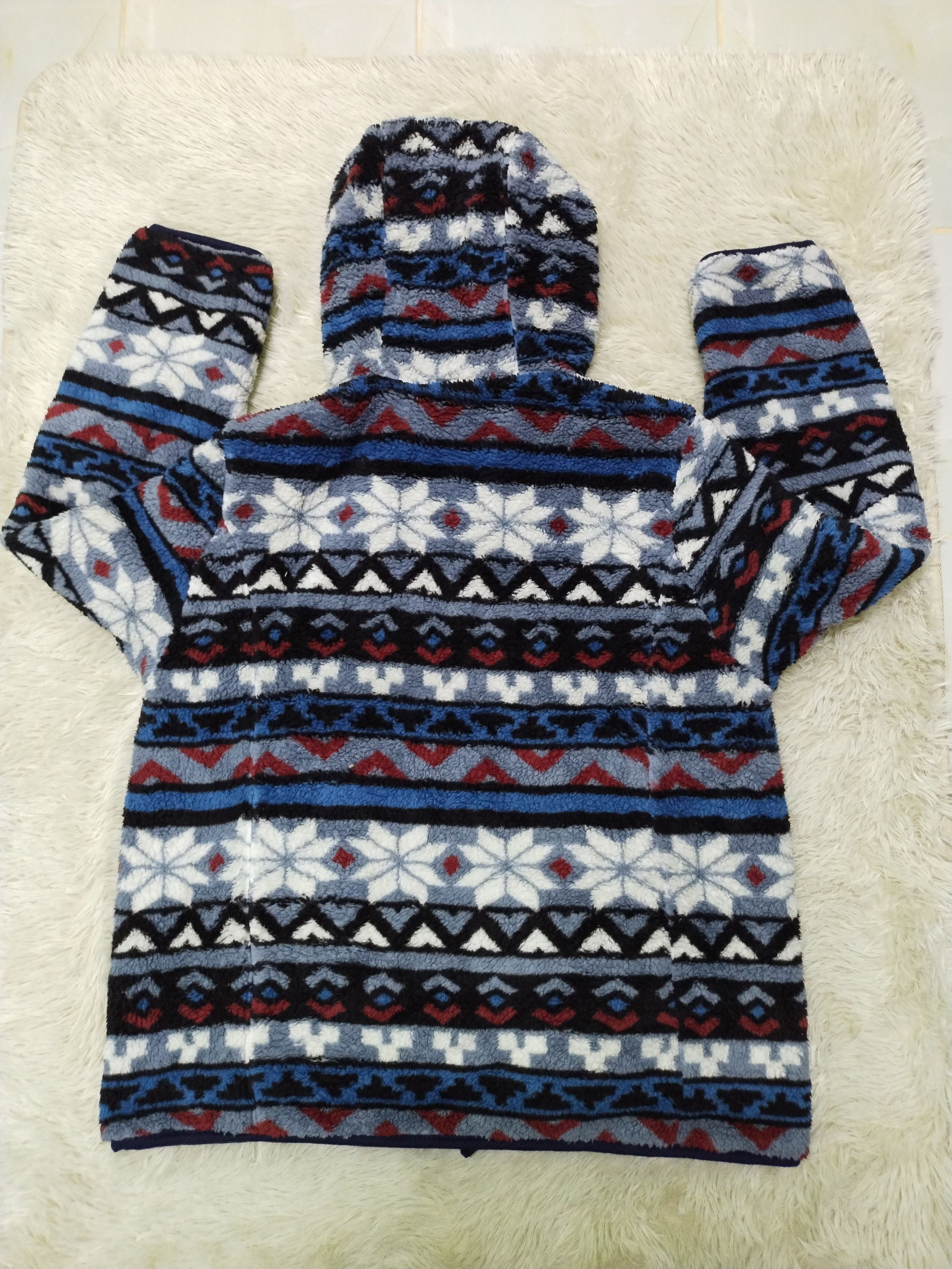 Other Navajo Reversible Fleece Jacket Hoodie Size US M / EU 48-50 / 2 - 3 Thumbnail