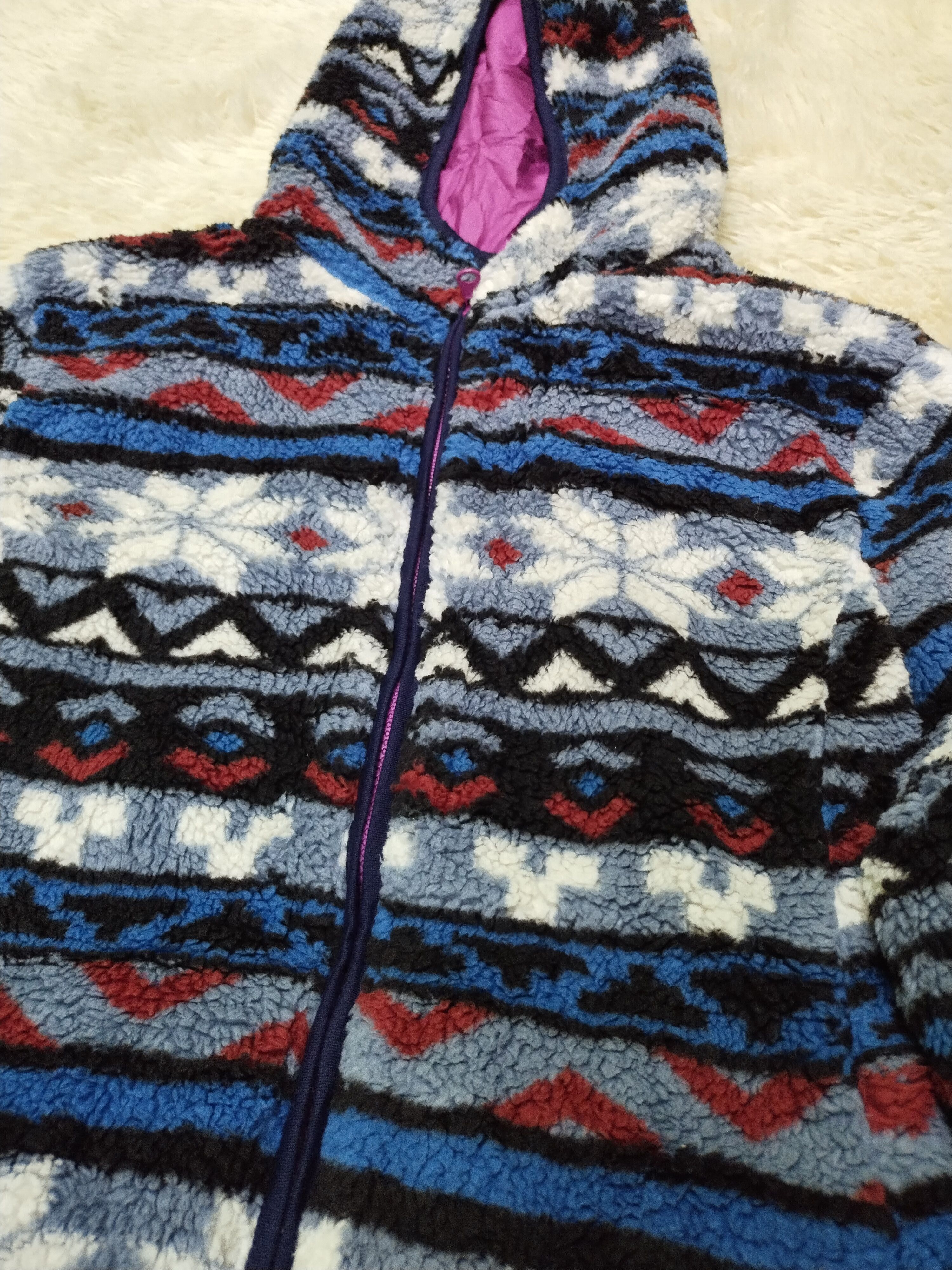 Other Navajo Reversible Fleece Jacket Hoodie Size US M / EU 48-50 / 2 - 4 Thumbnail