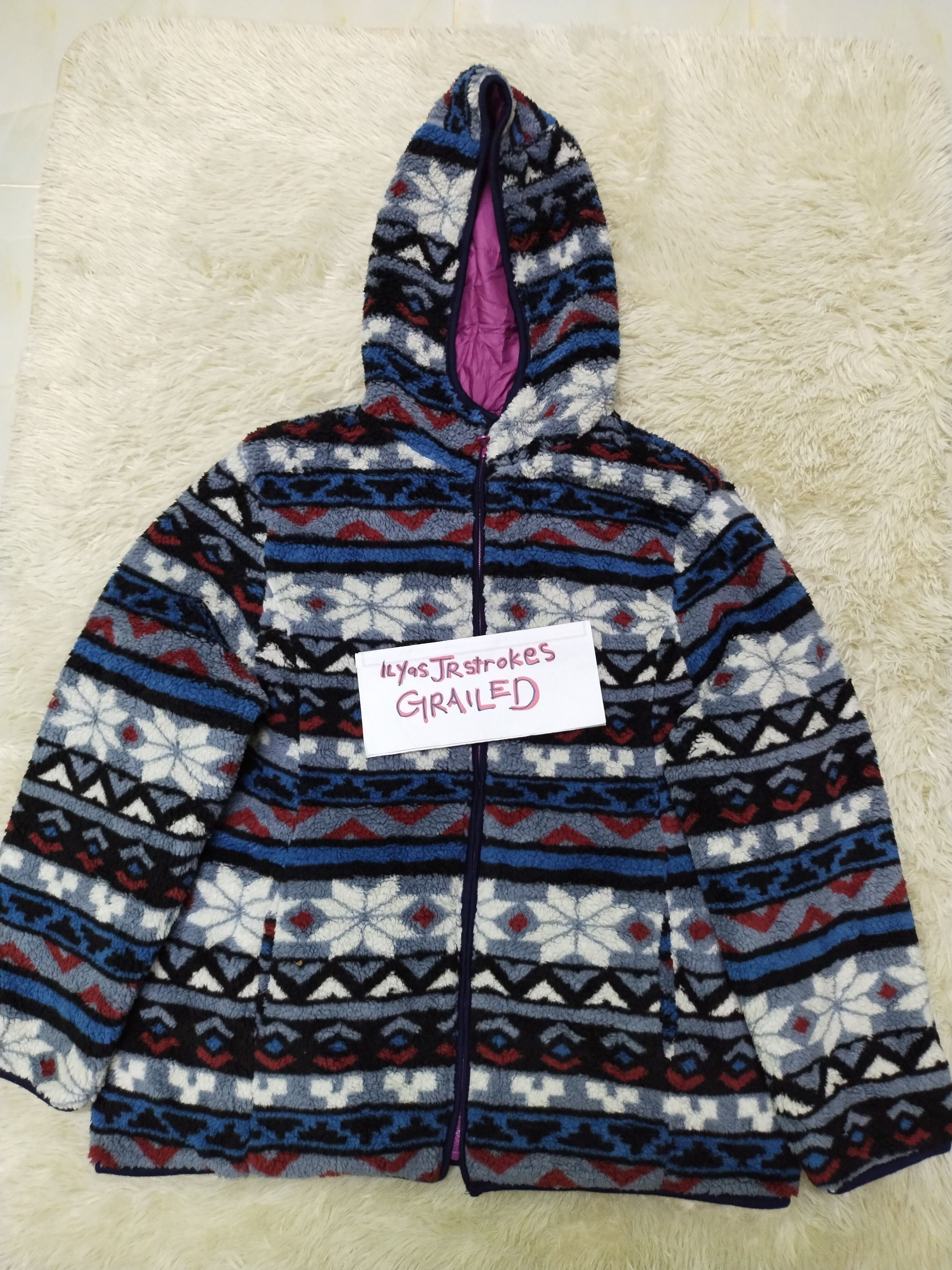 Other Navajo Reversible Fleece Jacket Hoodie Size US M / EU 48-50 / 2 - 10 Thumbnail