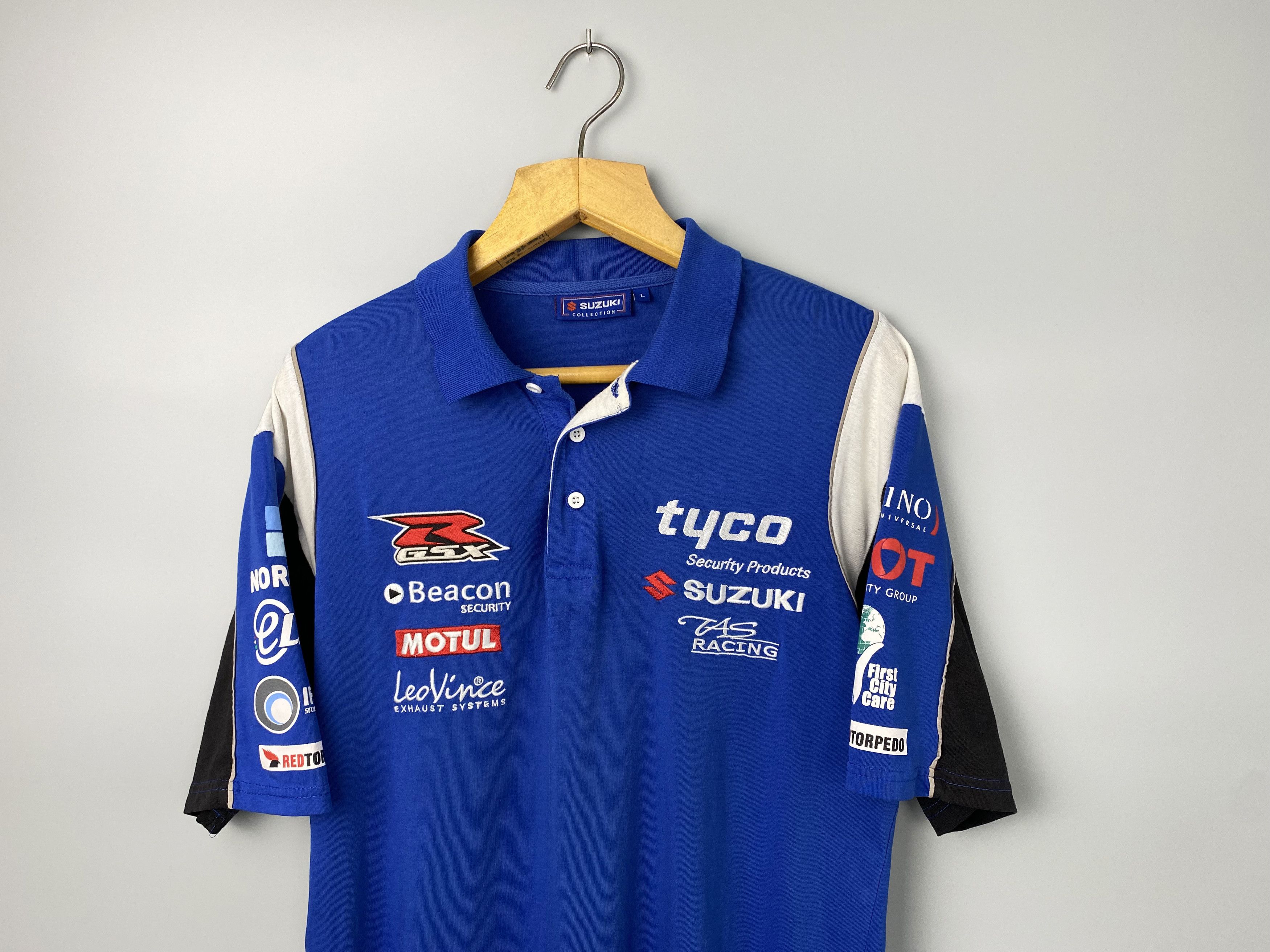 Japanese Brand Vintage SUZUKI Tyco Motorbike Racing Team Size US L / EU 52-54 / 3 - 4 Thumbnail
