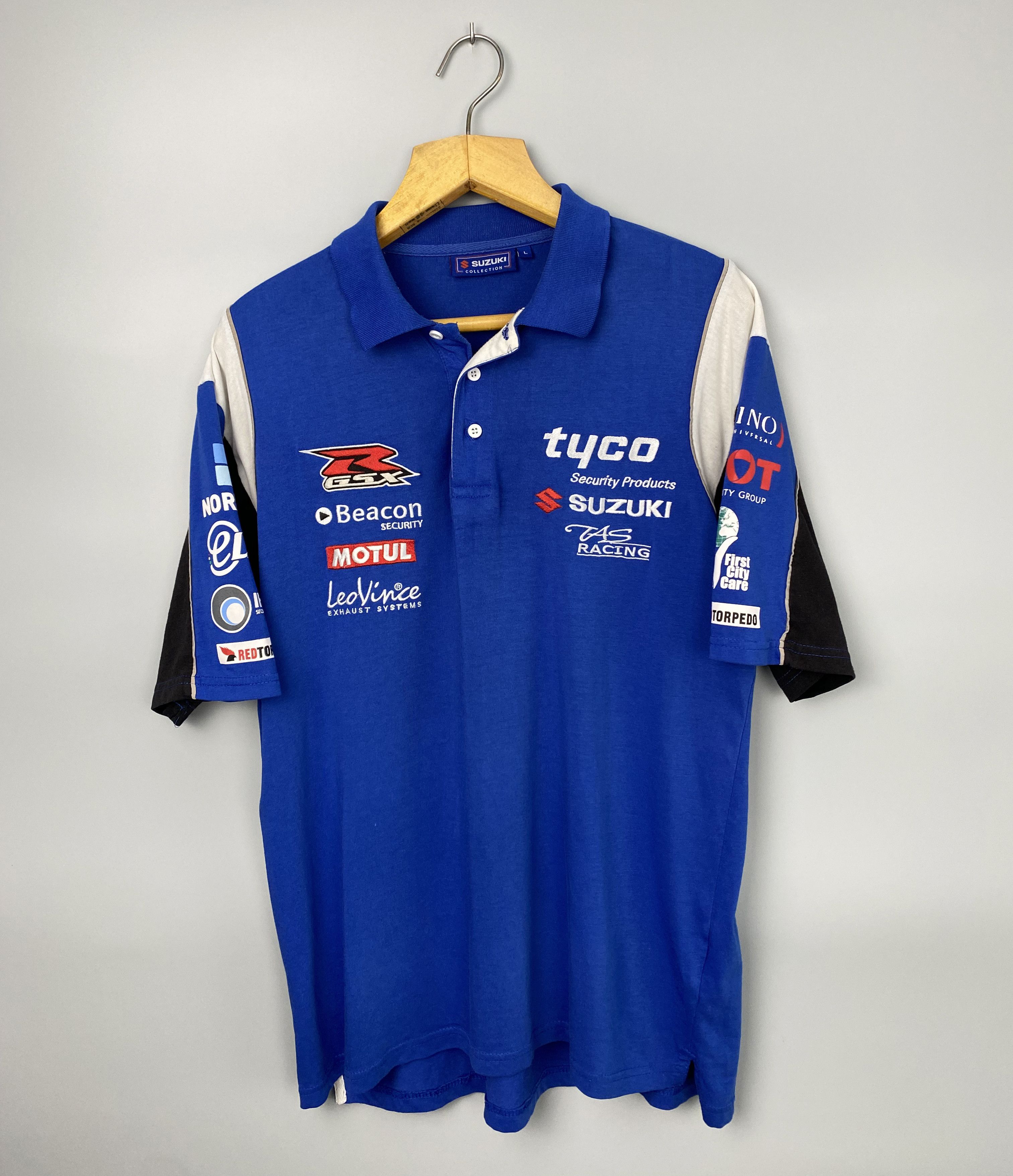 Japanese Brand Vintage SUZUKI Tyco Motorbike Racing Team Size US L / EU 52-54 / 3 - 1 Thumbnail