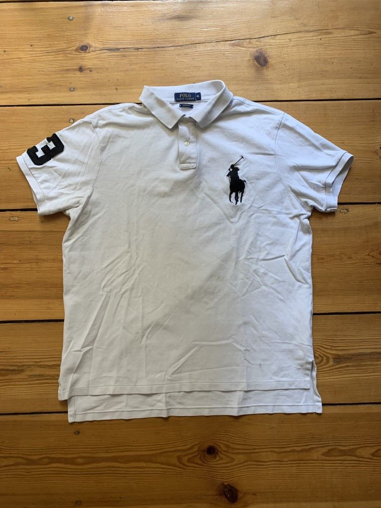 Polo Ralph Lauren × Ralph Lauren × Vintage Vintage Polo Ralph Lauren Big Logo Rugby White Size US XL / EU 56 / 4 - 1 Thumbnail