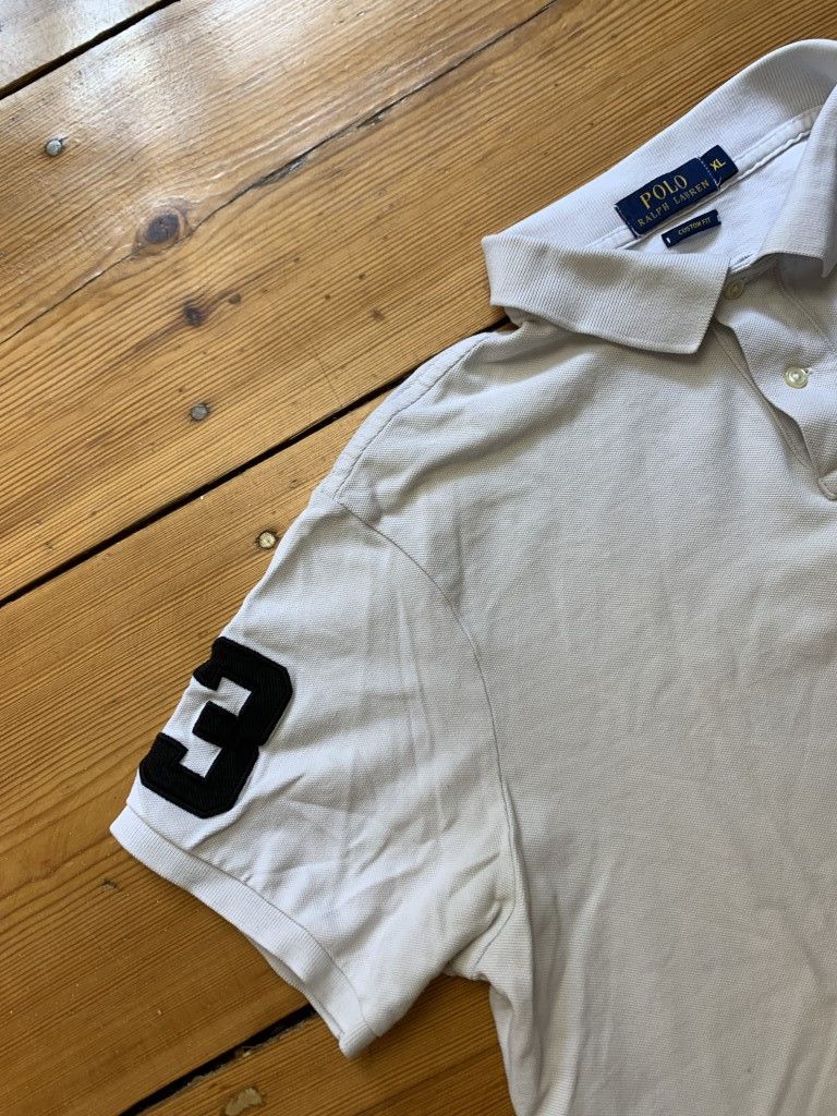 Polo Ralph Lauren × Ralph Lauren × Vintage Vintage Polo Ralph Lauren Big Logo Rugby White Size US XL / EU 56 / 4 - 4 Thumbnail