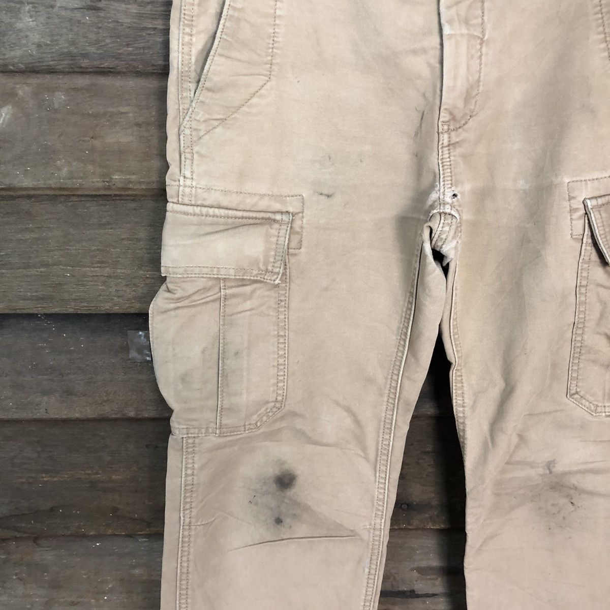 Gap Gap Khakis Brown multi pocket Cargo Pants #4564 Size US 29 - 6 Thumbnail