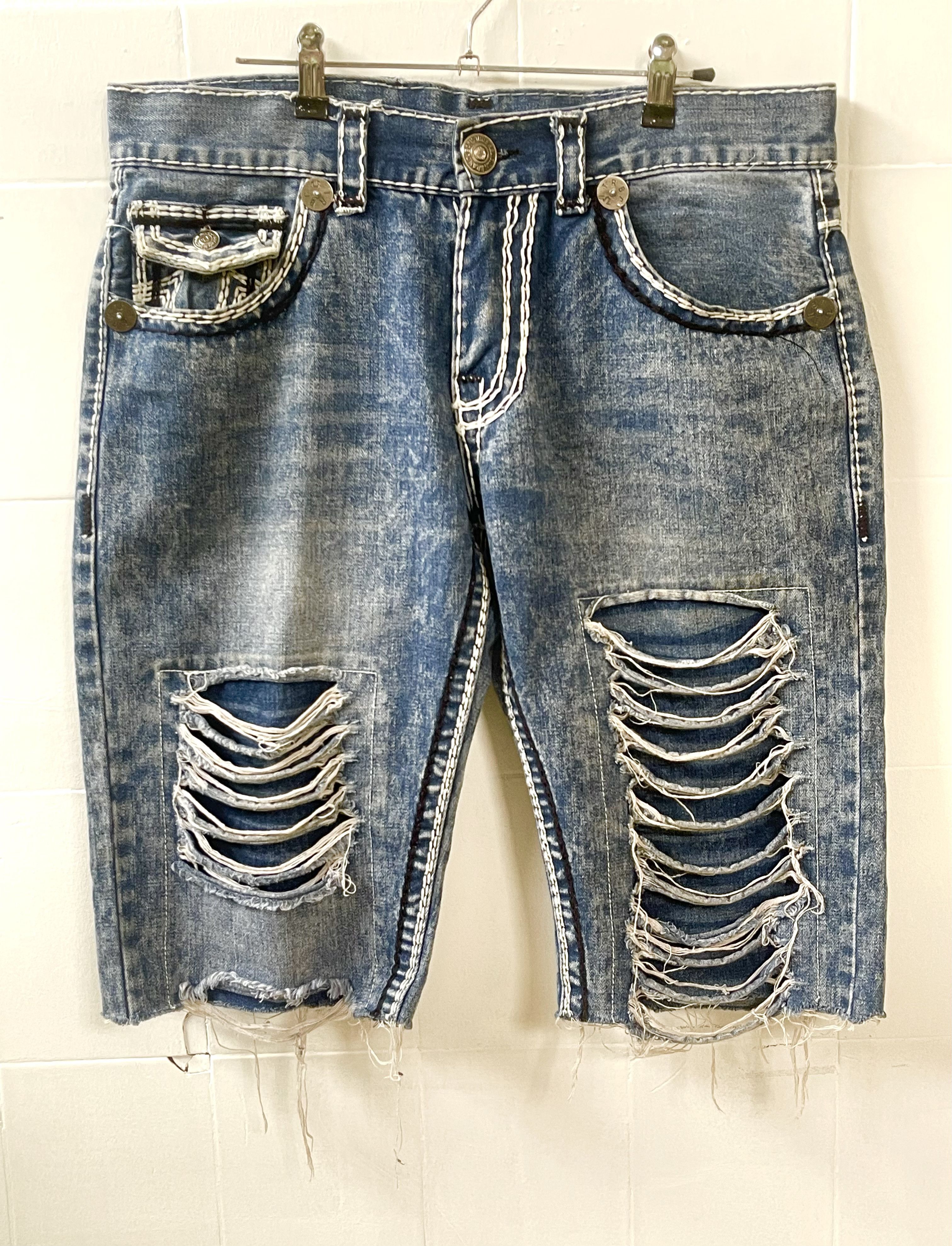 True Religion 🔥 True religion shorts bermuda denim jeans size L 34 Size US 34 / EU 50 - 2 Thumbnail