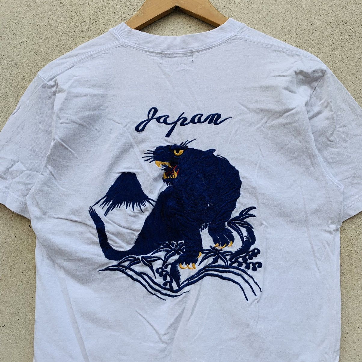 Japanese Brand × Vintage Vintage SUKAJAN BLUE TIGER EMBROIDERED T-shirt Size US M / EU 48-50 / 2 - 2 Thumbnail