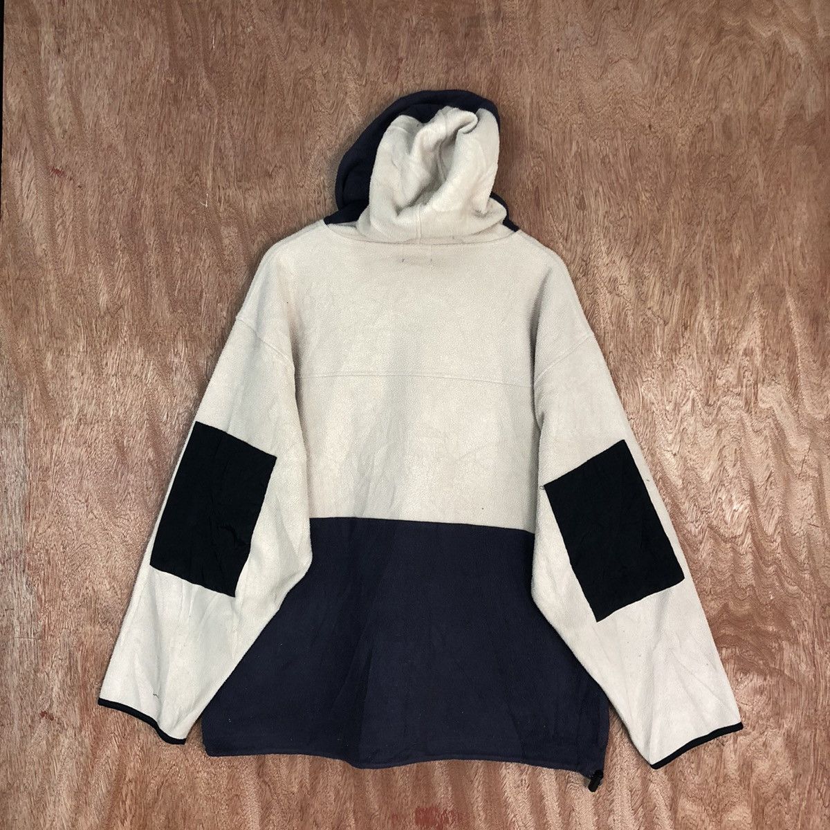 Japanese Brand Mr Junko Brown Sweater fleece japan patchwork #H316 Size US L / EU 52-54 / 3 - 14 Thumbnail