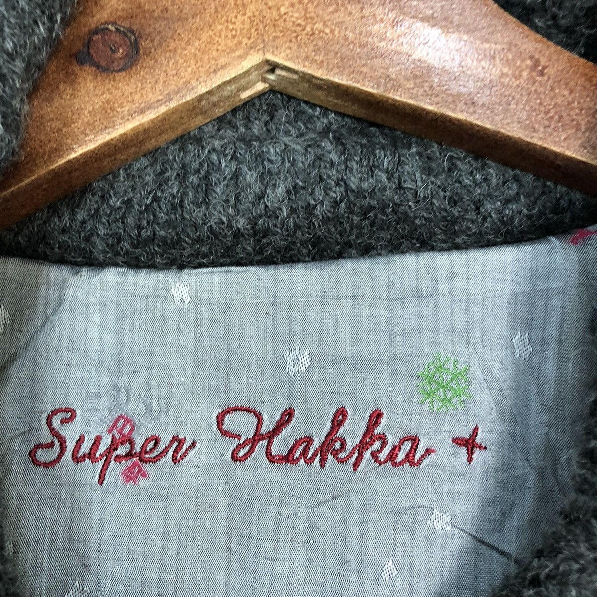 Homespun Knitwear Super Hakka Grey Knitwear cardigan japan #H309 Size US M / EU 48-50 / 2 - 10 Thumbnail