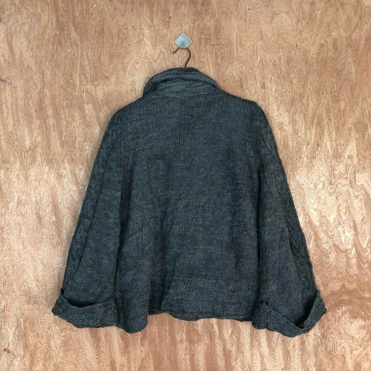Homespun Knitwear Super Hakka Grey Knitwear cardigan japan #H309 Size US M / EU 48-50 / 2 - 11 Thumbnail
