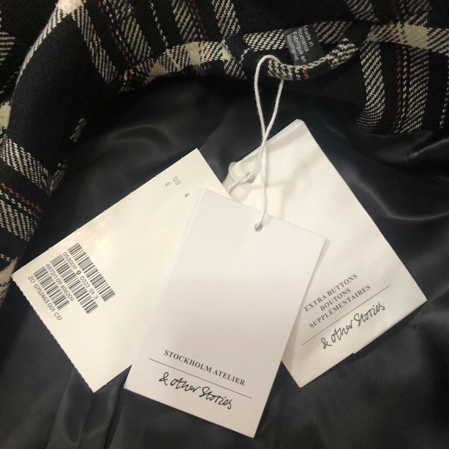& Other Stories & OTHER STORIES Cotton Blend Plaid Blazer Size S / US 4 / IT 40 - 2 Thumbnail