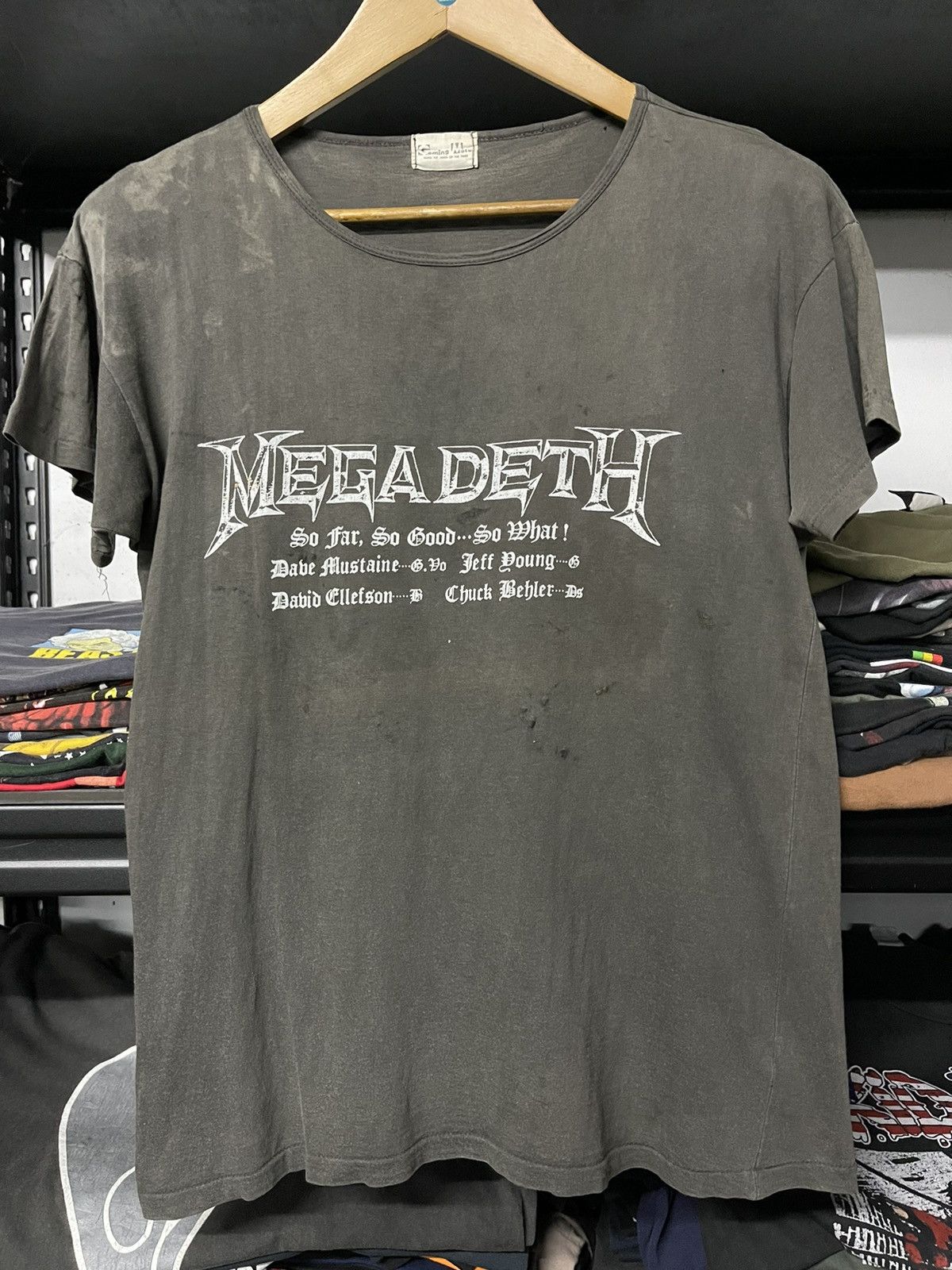 Band Tees × Vintage Vintage Distressed Megadeth Bootleg Japan Tees Size US M / EU 48-50 / 2 - 1 Thumbnail