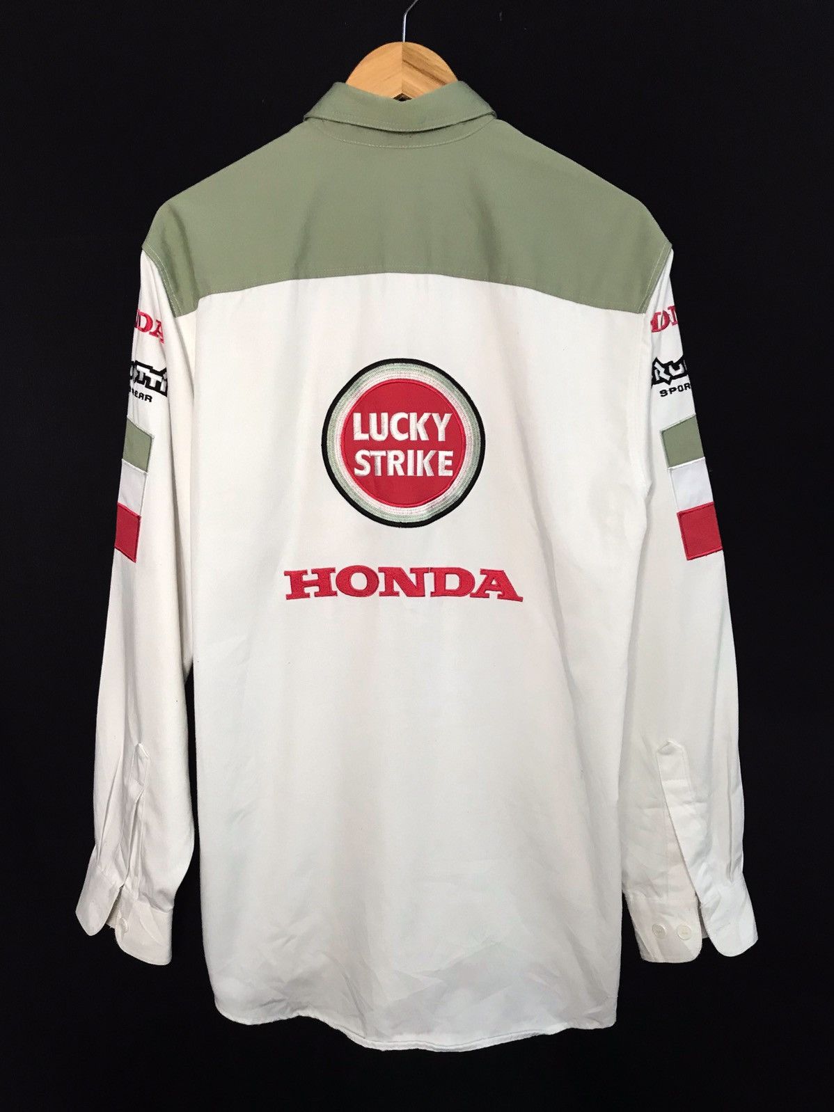 Honda × Sports Specialties × Vintage Lucky Strike Bar B-A-R Honda Bottom Up Shirt Size US M / EU 48-50 / 2 - 5 Thumbnail