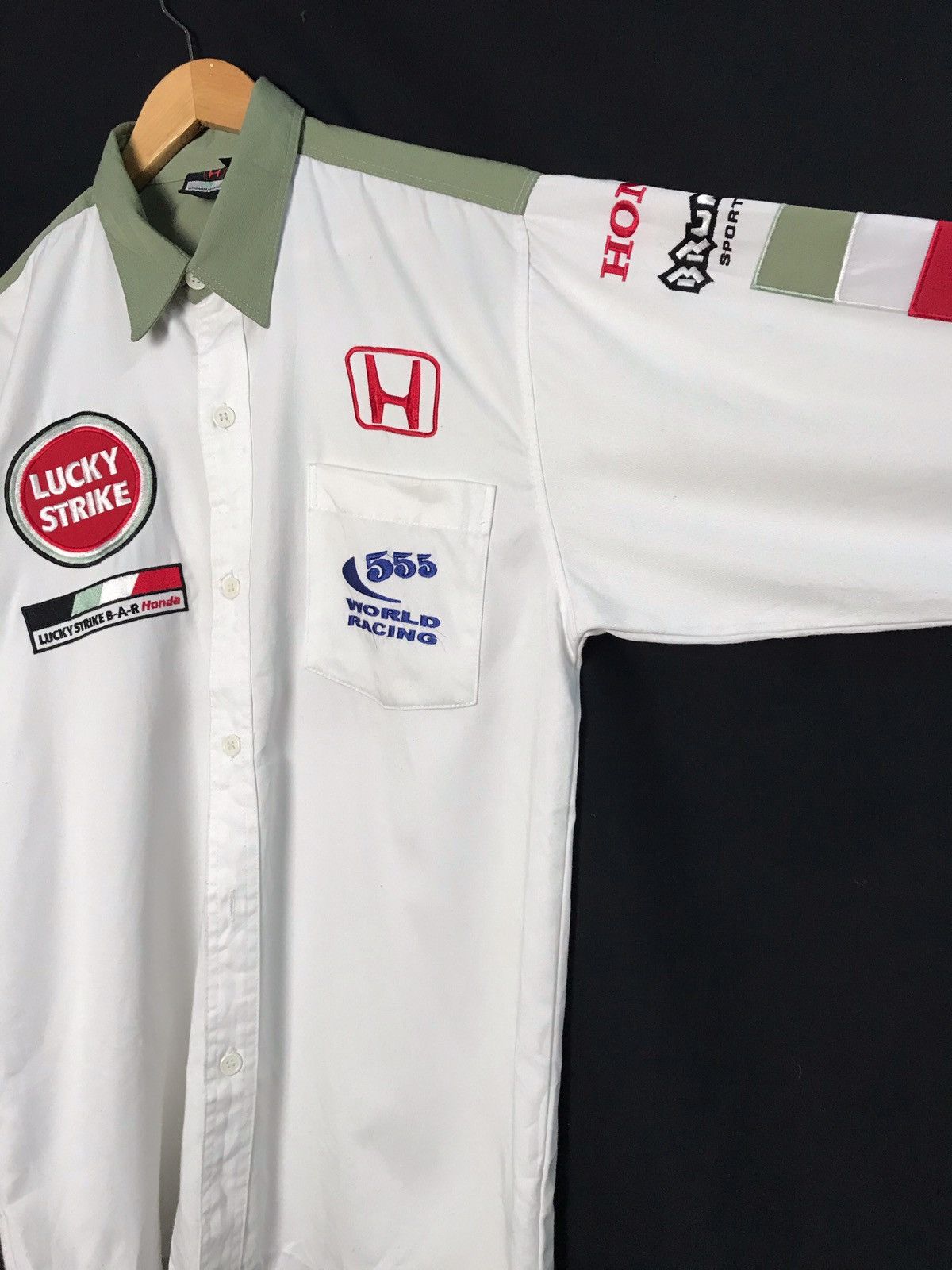 Honda × Sports Specialties × Vintage Lucky Strike Bar B-A-R Honda Bottom Up Shirt Size US M / EU 48-50 / 2 - 3 Thumbnail