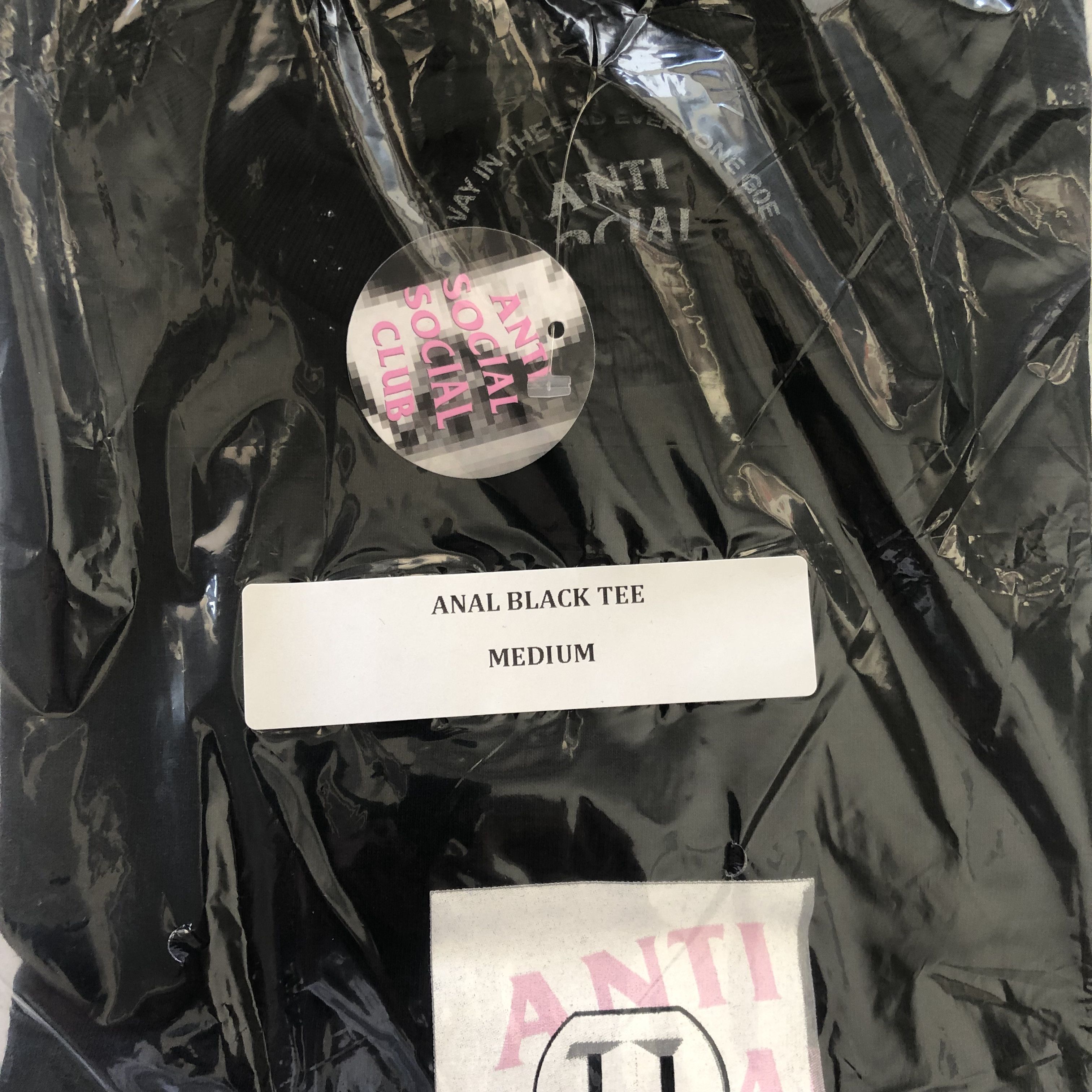 Anti Social Social Club DS Pink ASSC Anal outlet Plug Black Tee FTP BAPE KITH VLONE Size US M / EU 48-50 / 2 - 3 Thumbnail