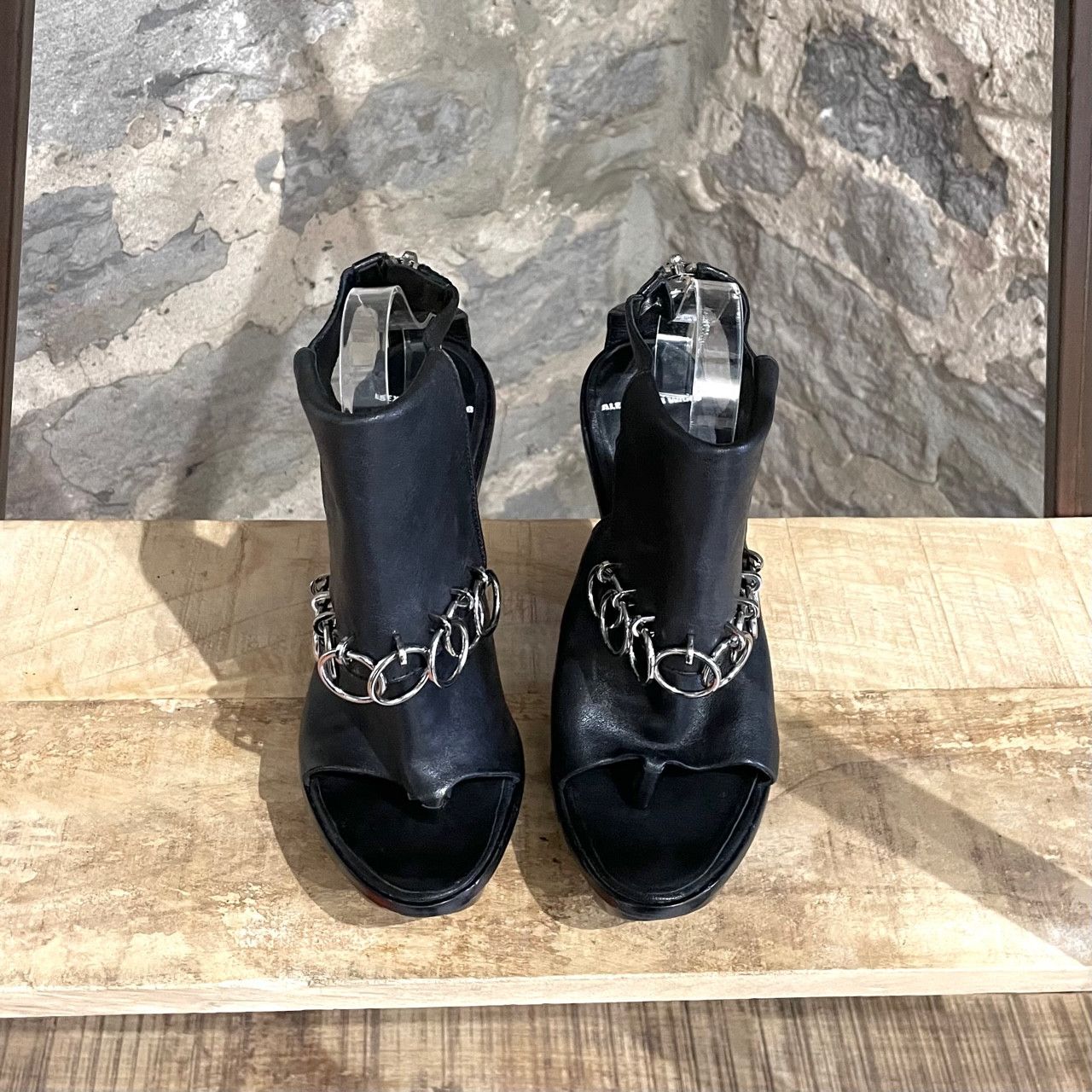 Alexander Wang Alexander Wang Black Ring Accent Platform Sandals Size US 9 / IT 39 - 2 Thumbnail