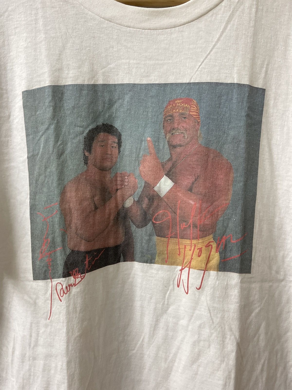 WWF VINTAGE DEAN HO & HULK HOGAN PHOTO TEE VERY RARE Size US M / EU 48-50 / 2 - 2 Thumbnail