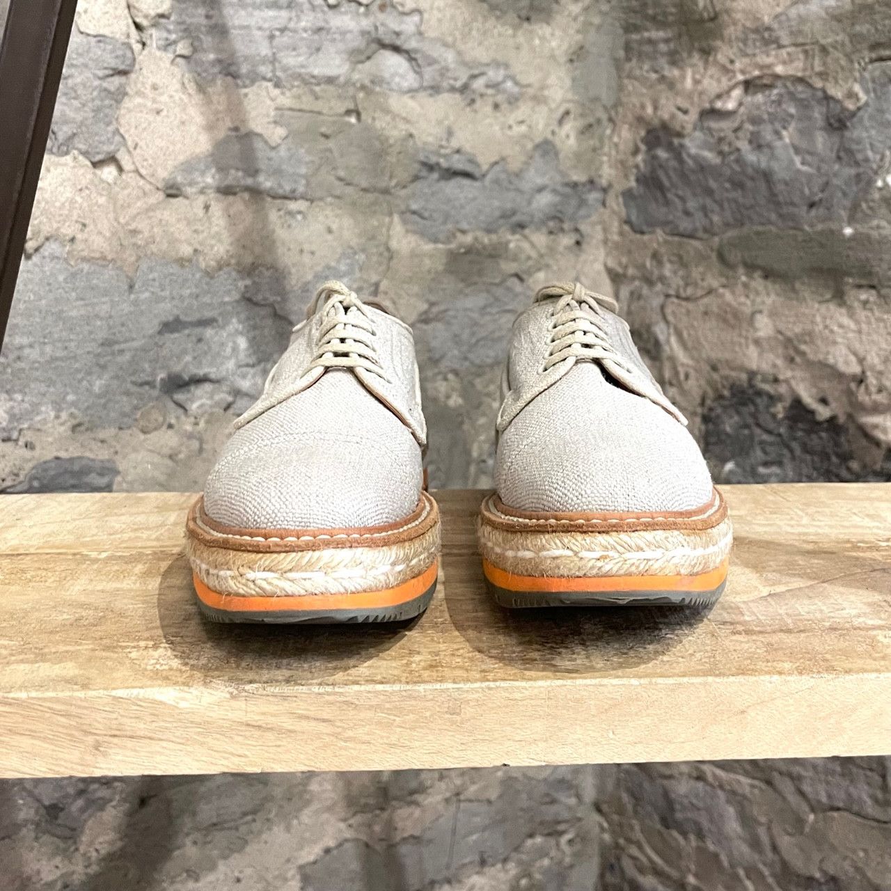 Prada Prada Beige Canvas Platform Creepers Size US 5 / IT 35 - 3 Thumbnail
