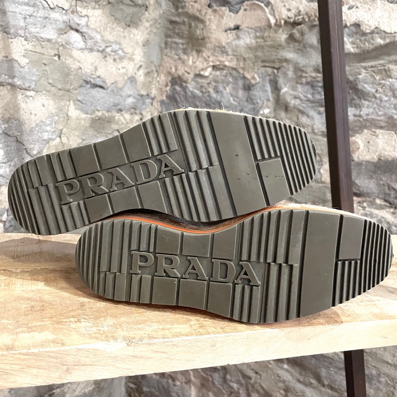 Prada Prada Beige Canvas Platform Creepers Size US 5 / IT 35 - 8 Thumbnail