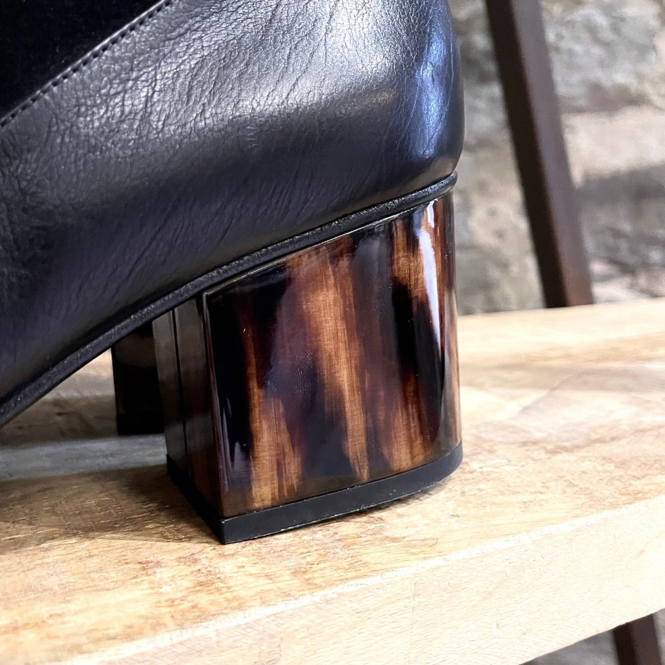 Dries Van Noten Dries Van Noten Black Leather Boots with Plexi Heel Size US 6.5 / IT 36.5 - 6 Thumbnail
