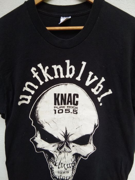 Vintage Vintage 90s Knac Pure Rock 105.5 Skull Tshirt | Grailed