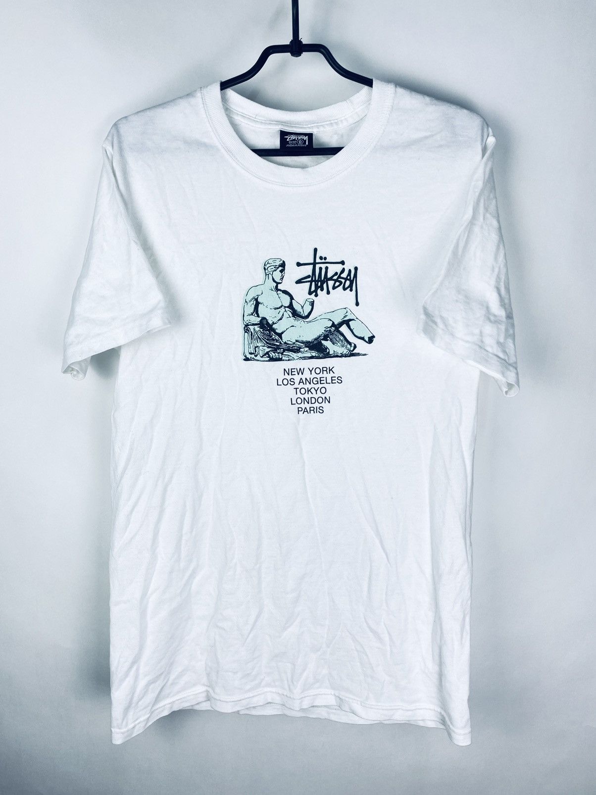 Japanese Brand × Stussy × Vintage Vintage y2k Stussy Greek 