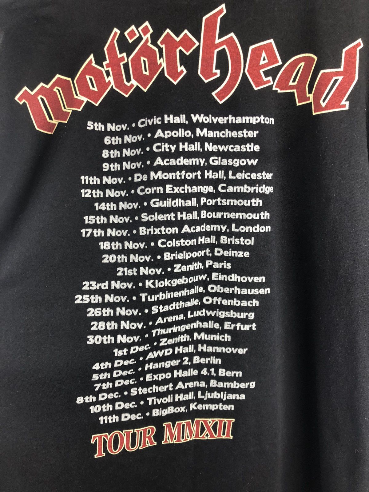 Motorhead Tour 2012 Band Tees