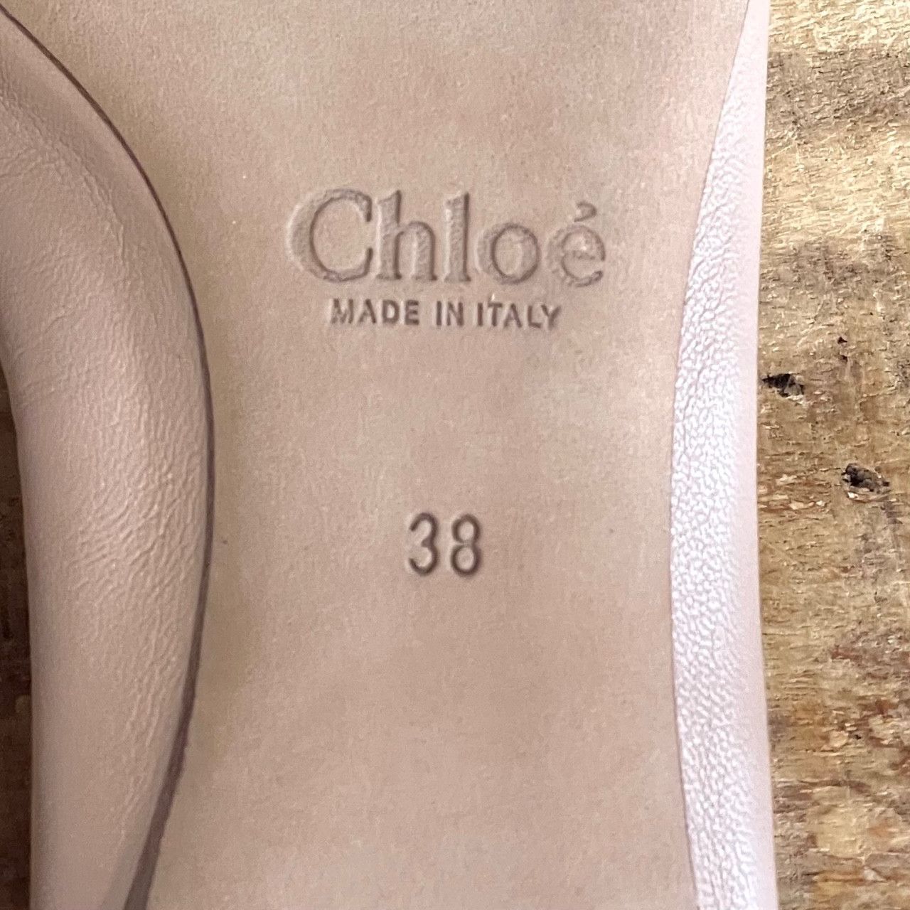 Chloe Chloé Nude Leather Lauren Scalloped Ballerinas Flats Size US 8 / IT 38 - 7 Thumbnail