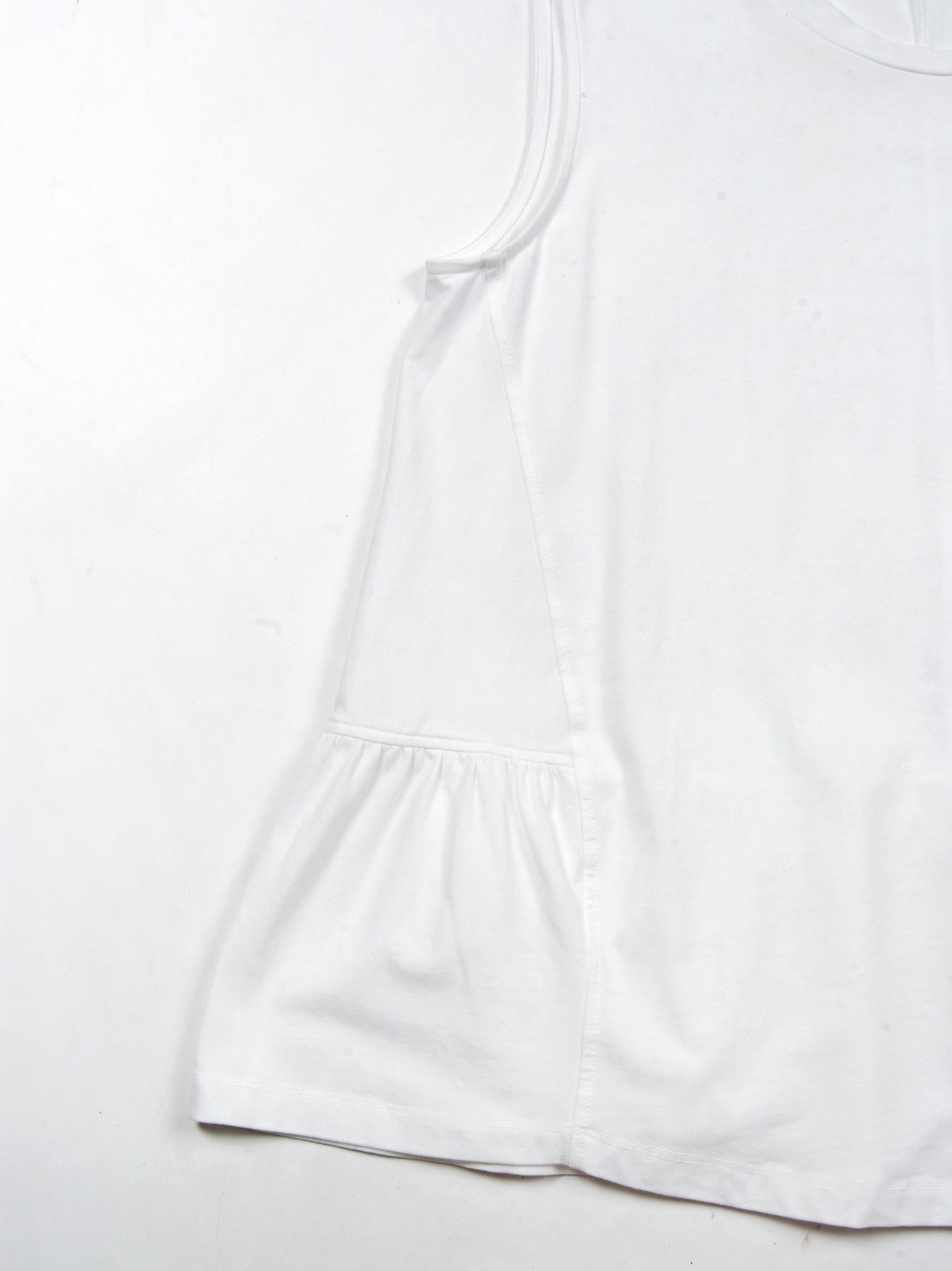 Max Mara Weekend Max Mara White Stretch Cotton Sleeveless Top (M) Size M / US 6-8 / IT 42-44 - 4 Thumbnail