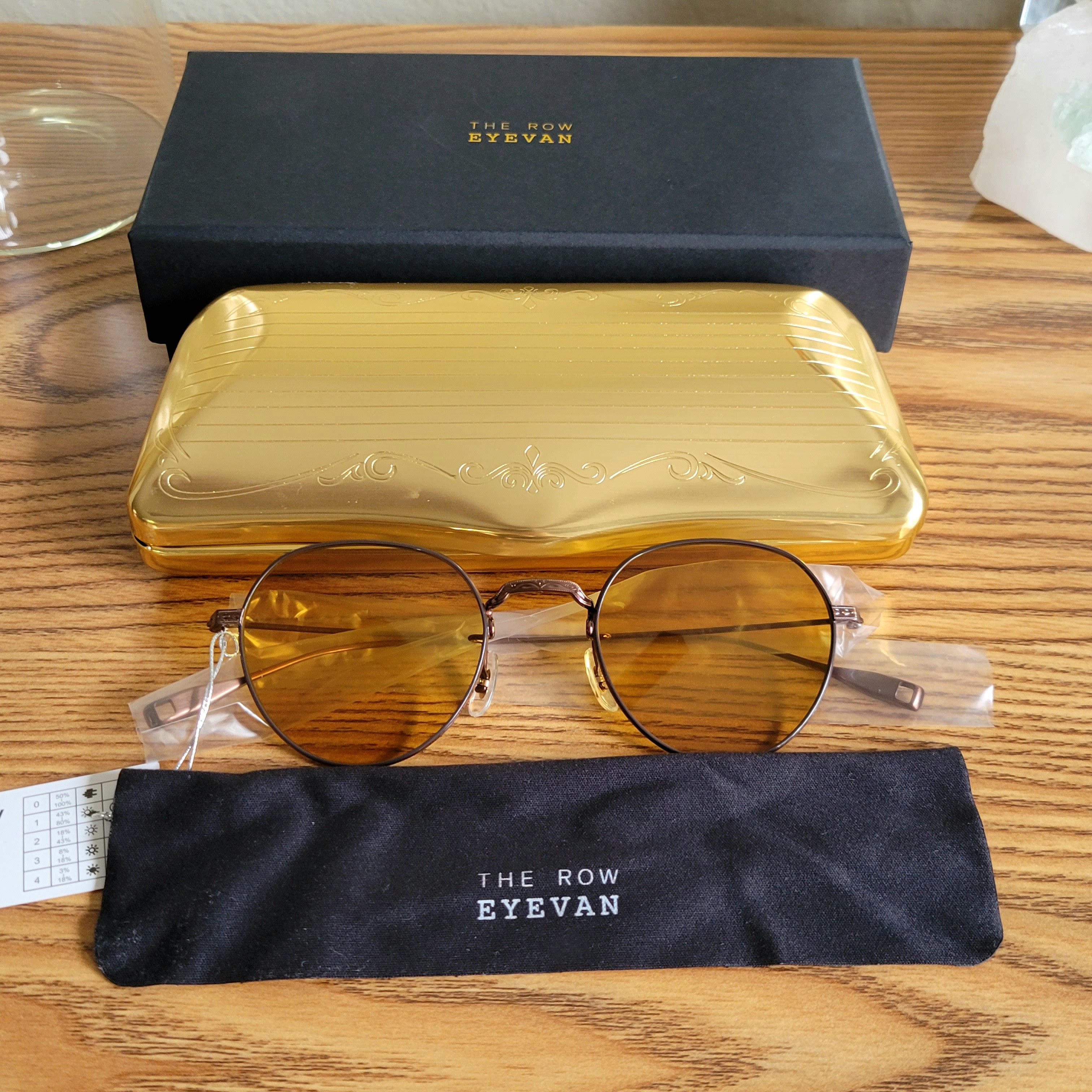 Eyevan 7285 × The Row Eyevan x The Row 003 Flynn Orange Sunglasses 