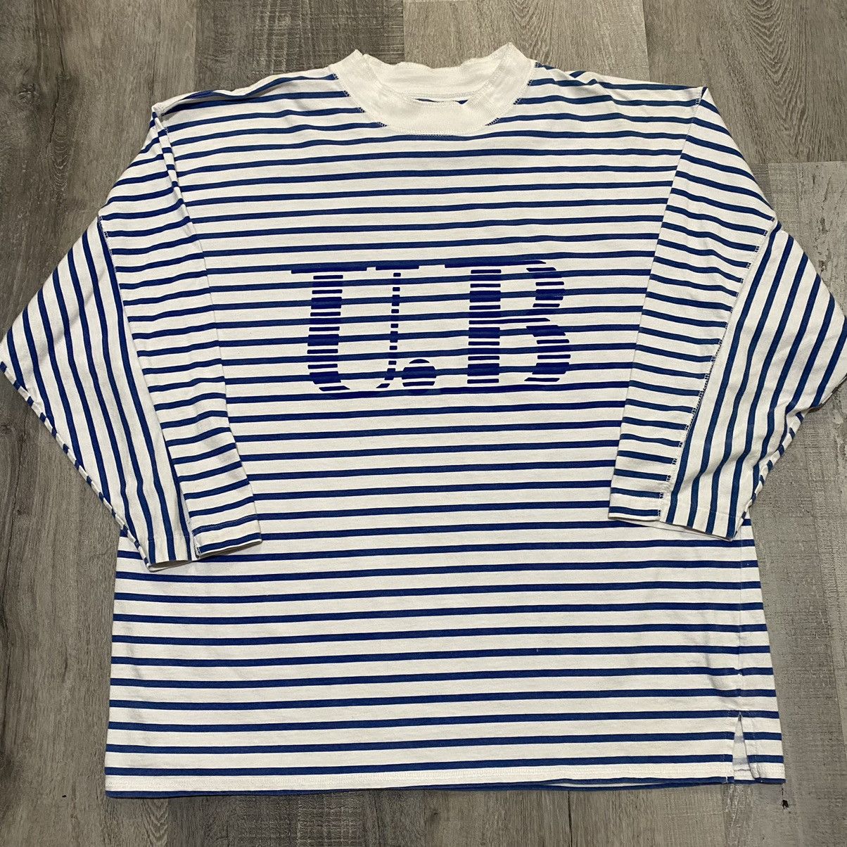 Vintage VTG Union Bay 90s Nautical Striped Long Sleeve Casual Shirt