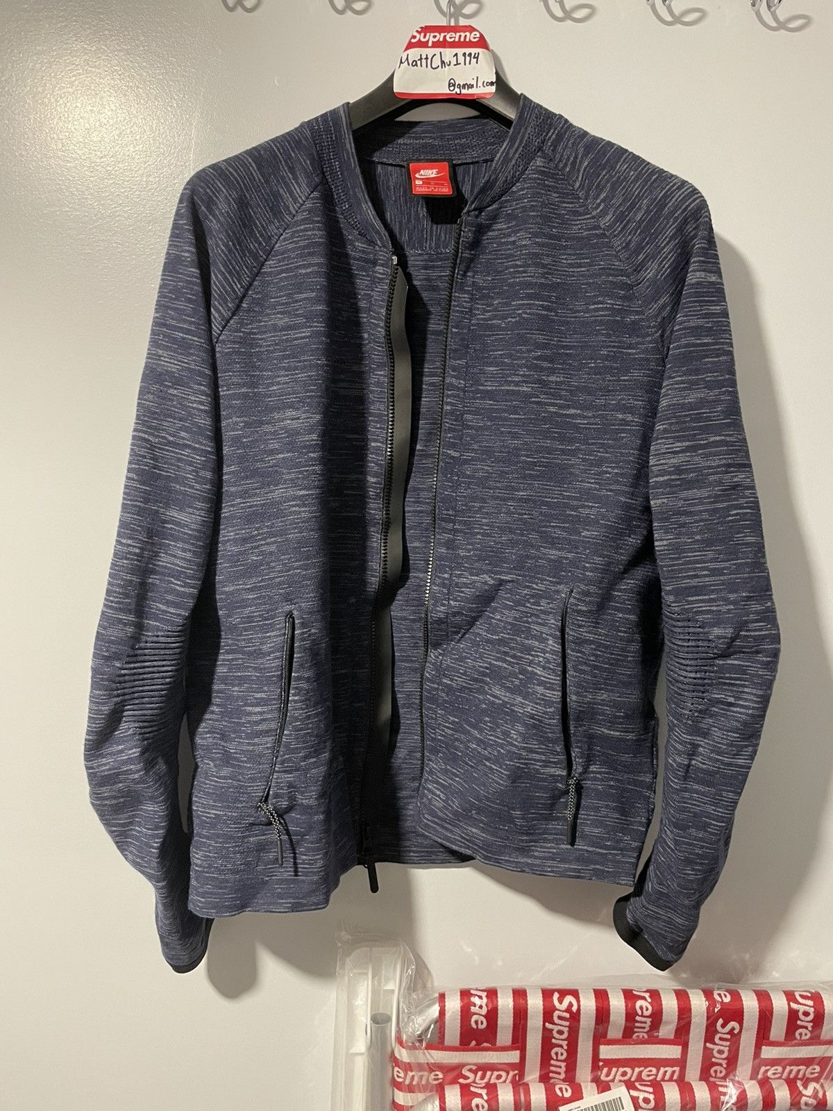 Nike Tech Knit Sweater Zip Blue