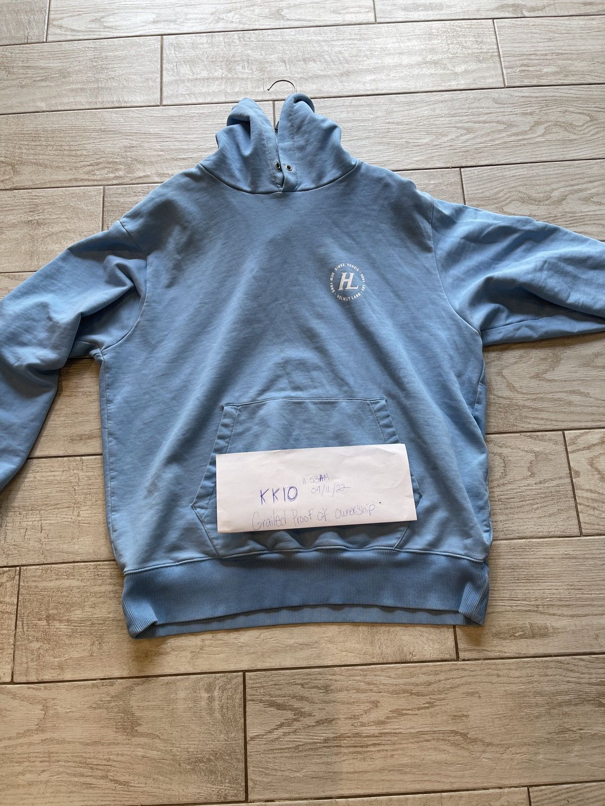 Helmut Lang RARE Helmut Lang baby blue hoodie Grailed