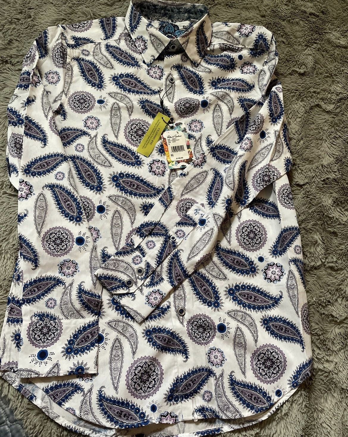 Nwt Robert Graham paisley shirt S