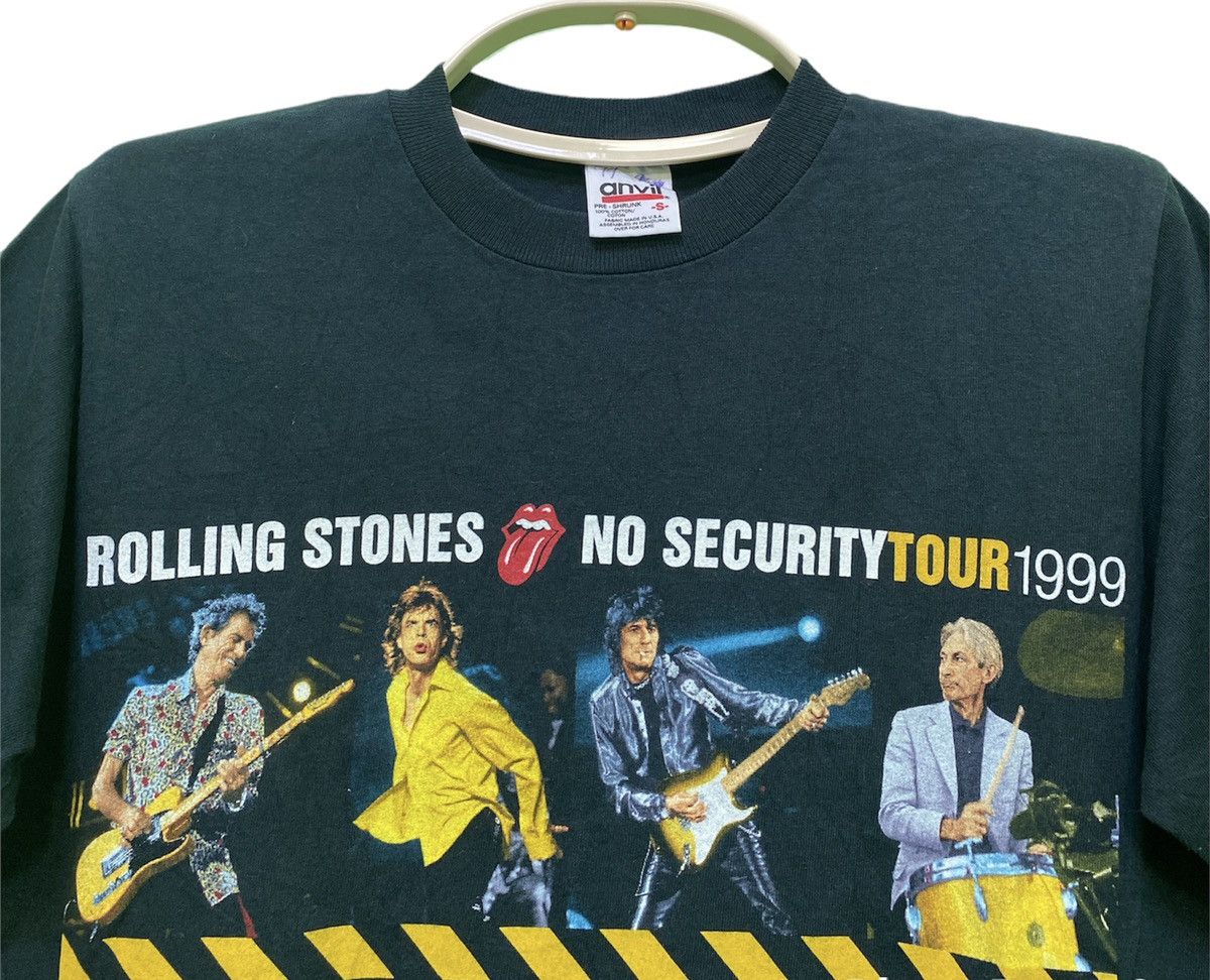 Band Tees × The Rolling Stones × Vintage Vintage Anvil Rolling Stones No Security Tour 1999 Size US S / EU 44-46 / 1 - 3 Thumbnail