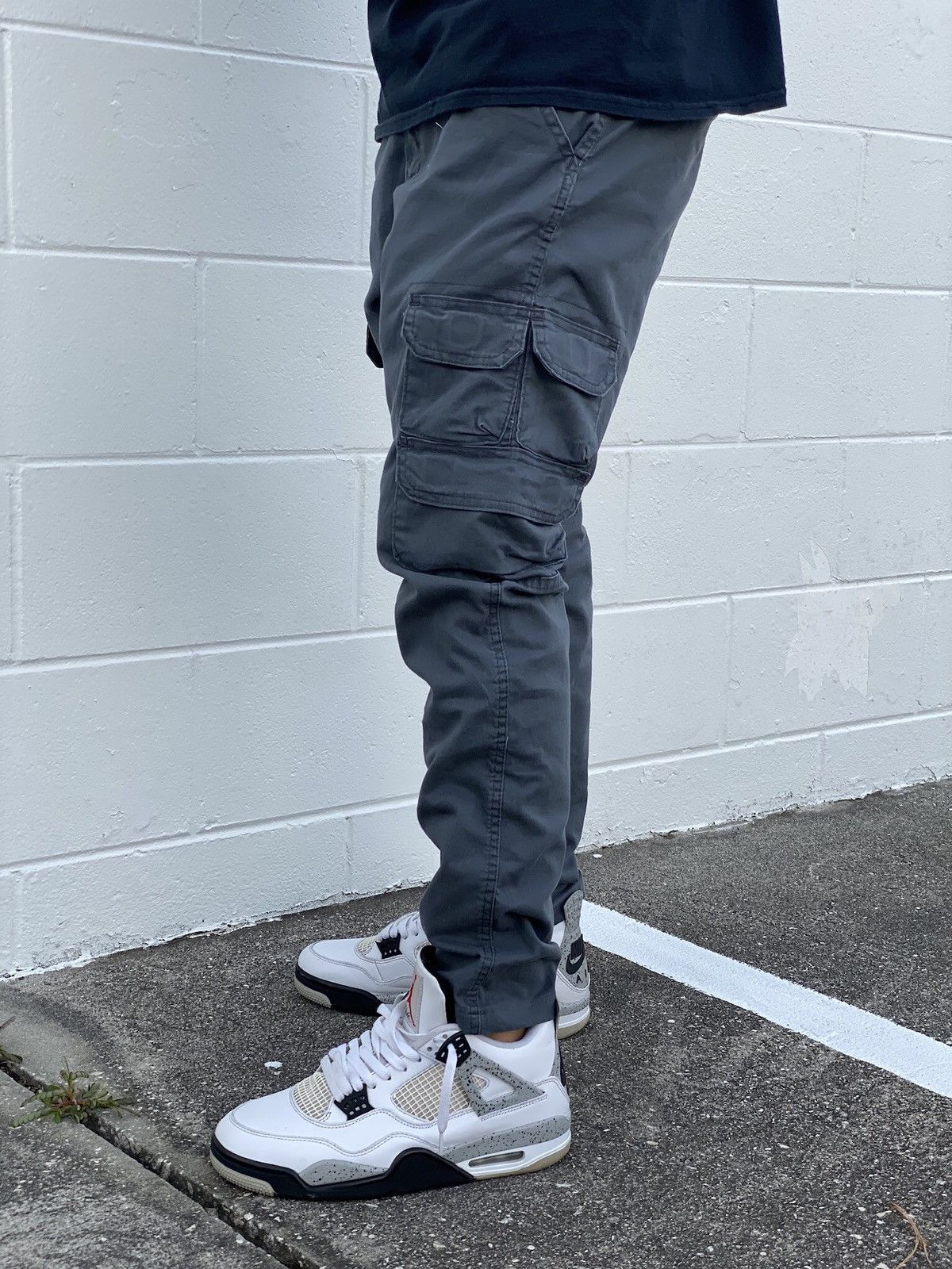 Vintage Tapered Tactical Charcoal Cargo Pants Travis Size US 32 / EU 48 - 4 Thumbnail