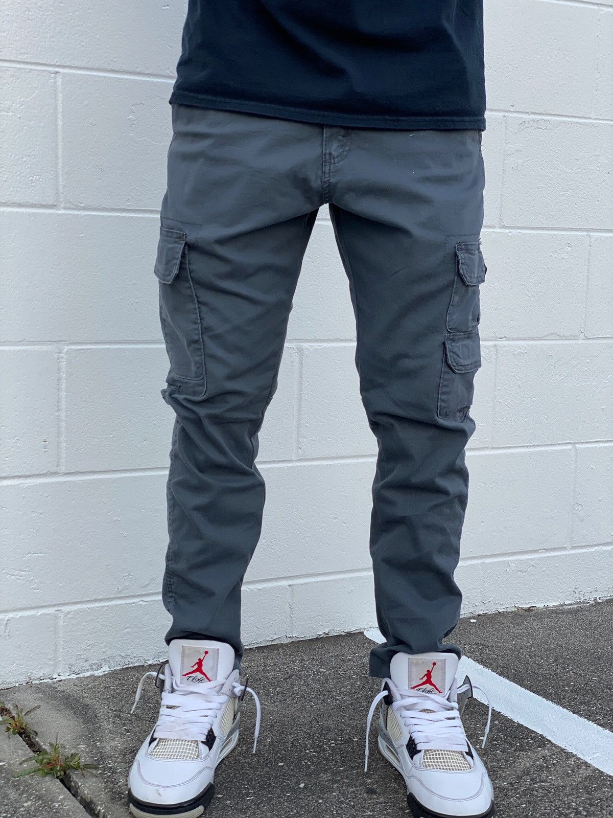 Vintage Tapered Tactical Charcoal Cargo Pants Travis Size US 32 / EU 48 - 2 Thumbnail