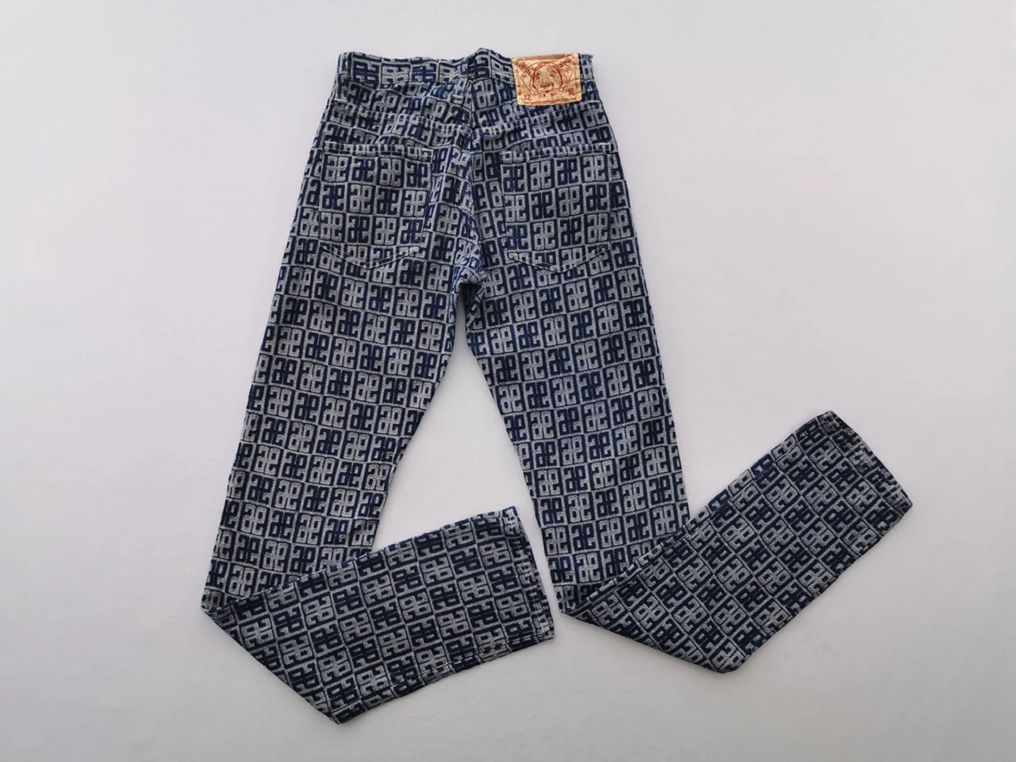 Evisu Evisu Monogram Denim Jeans Pants Size 26x27x34 Size US 26 / EU 42 - 2 Thumbnail