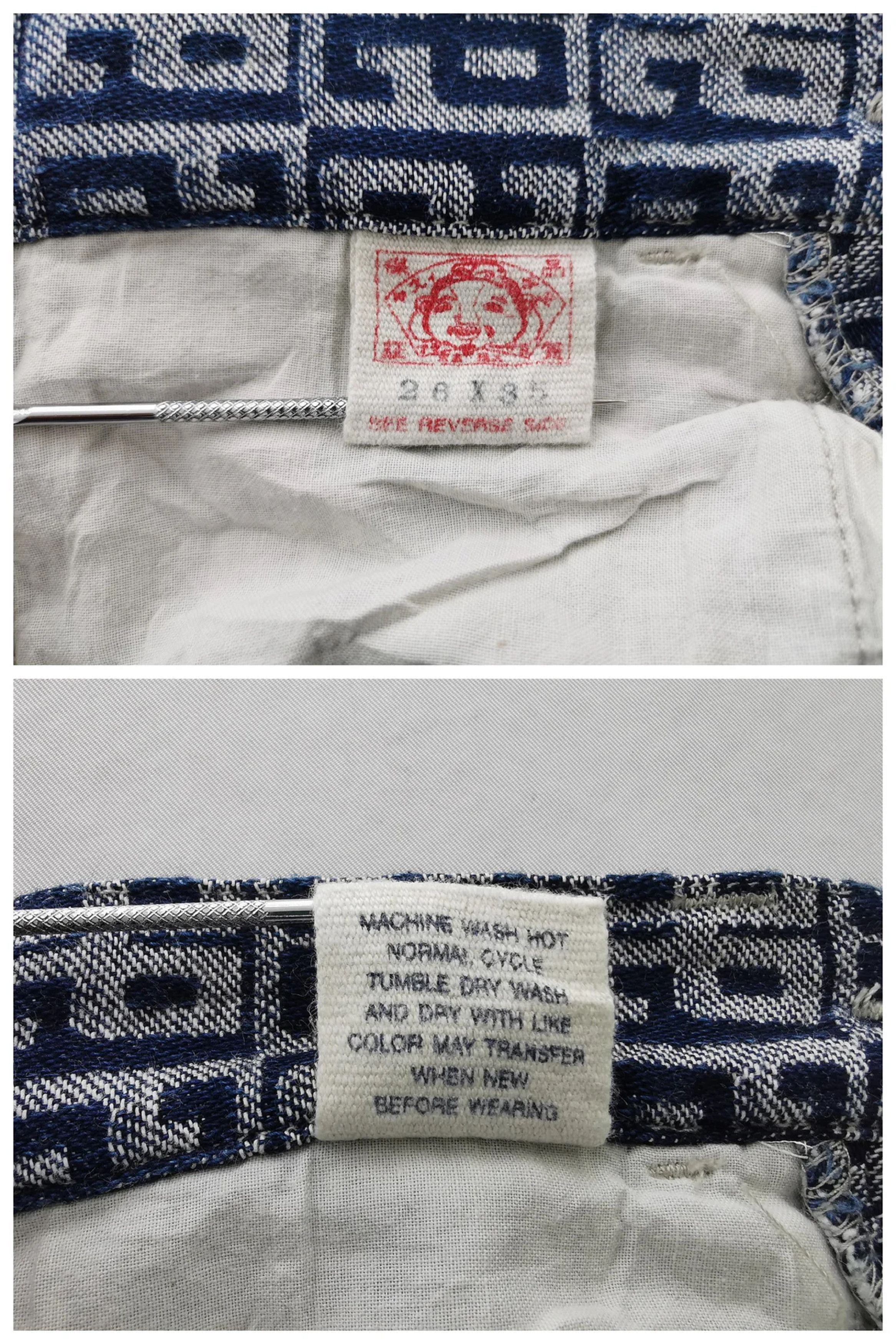 Evisu Evisu Monogram Denim Jeans Pants Size 26x27x34 Size US 26 / EU 42 - 7 Thumbnail