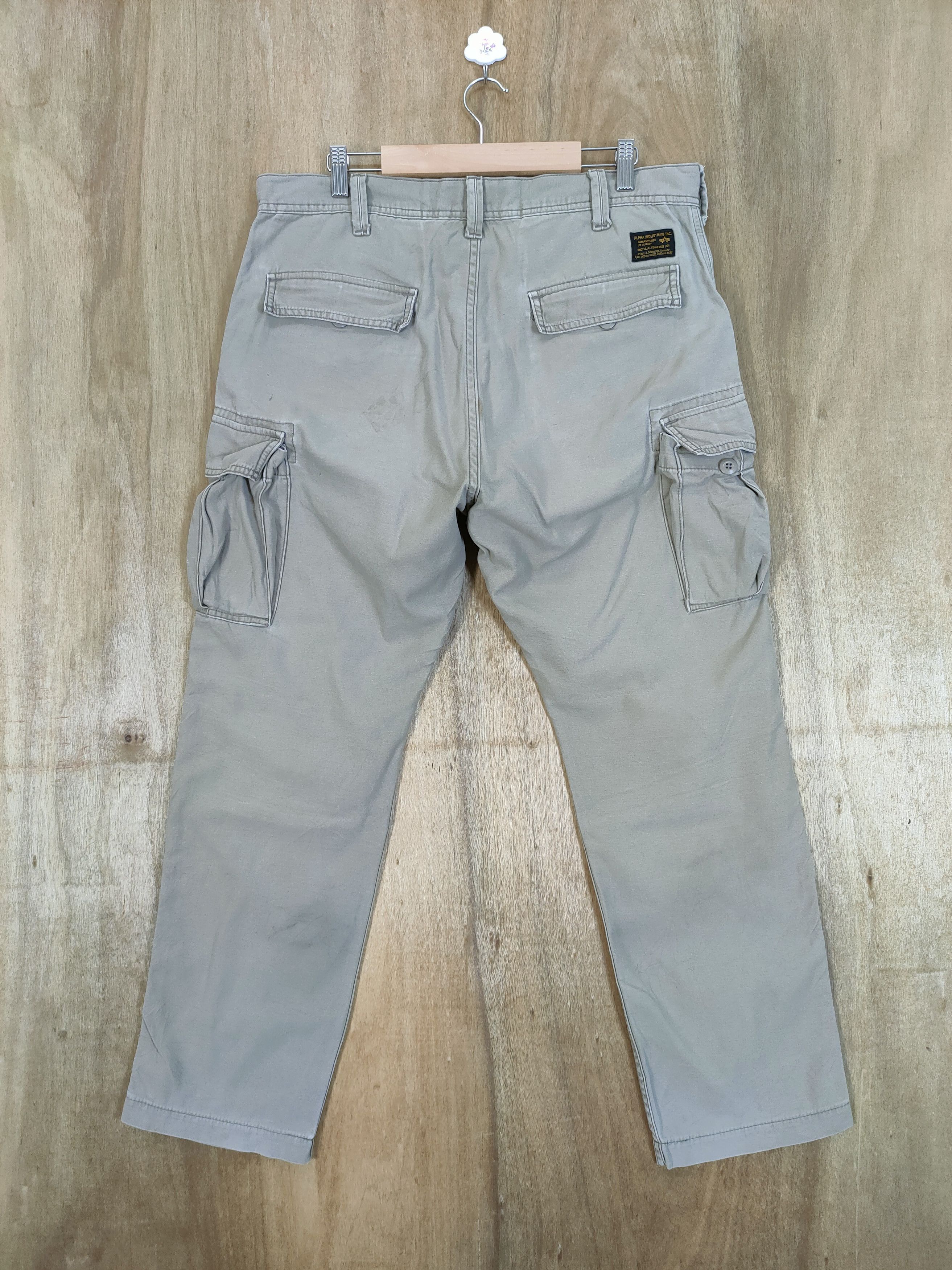 Alpha Industries ALPHA FADED BAGGY CARGO PANTS Size US 34 / EU 50 - 7 Thumbnail