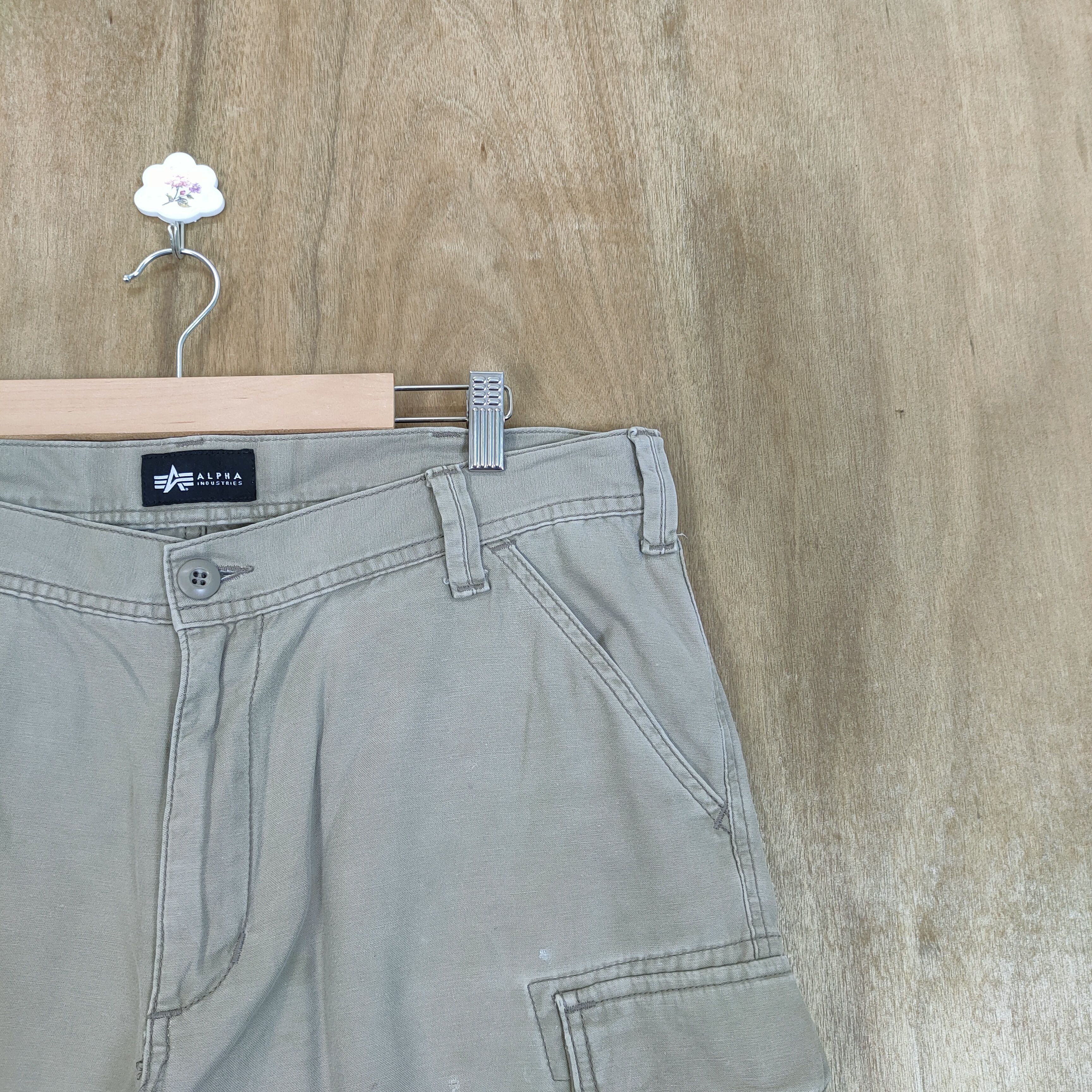 Alpha Industries ALPHA FADED BAGGY CARGO PANTS Size US 34 / EU 50 - 5 Thumbnail