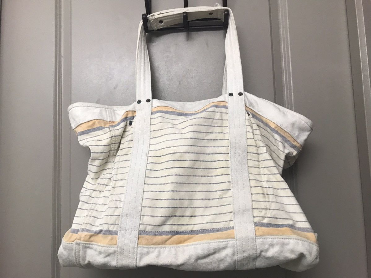 J.Crew J Crew Heavy Duty XL Stripped Canvas Tote Bag - Vintage Size ONE SIZE - 1 Thumbnail