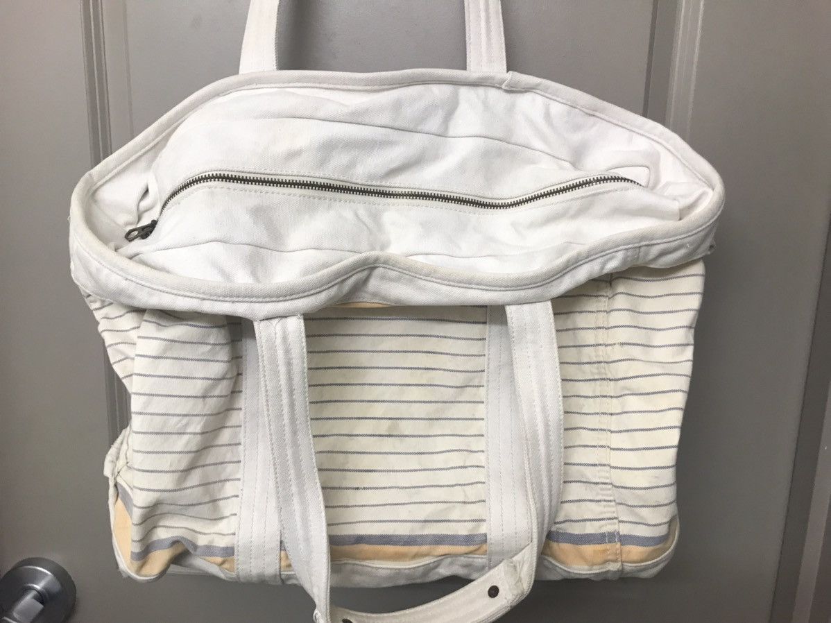 J.Crew J Crew Heavy Duty XL Stripped Canvas Tote Bag - Vintage Size ONE SIZE - 3 Thumbnail